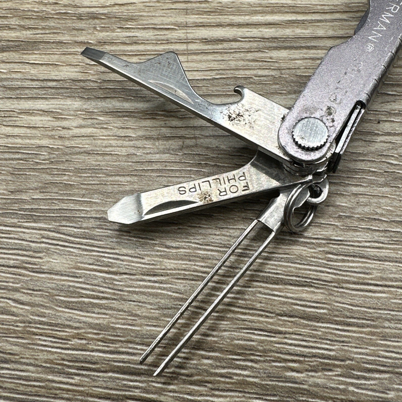 Leatherman Micra Multi Tool Gray Sharper Image Branded