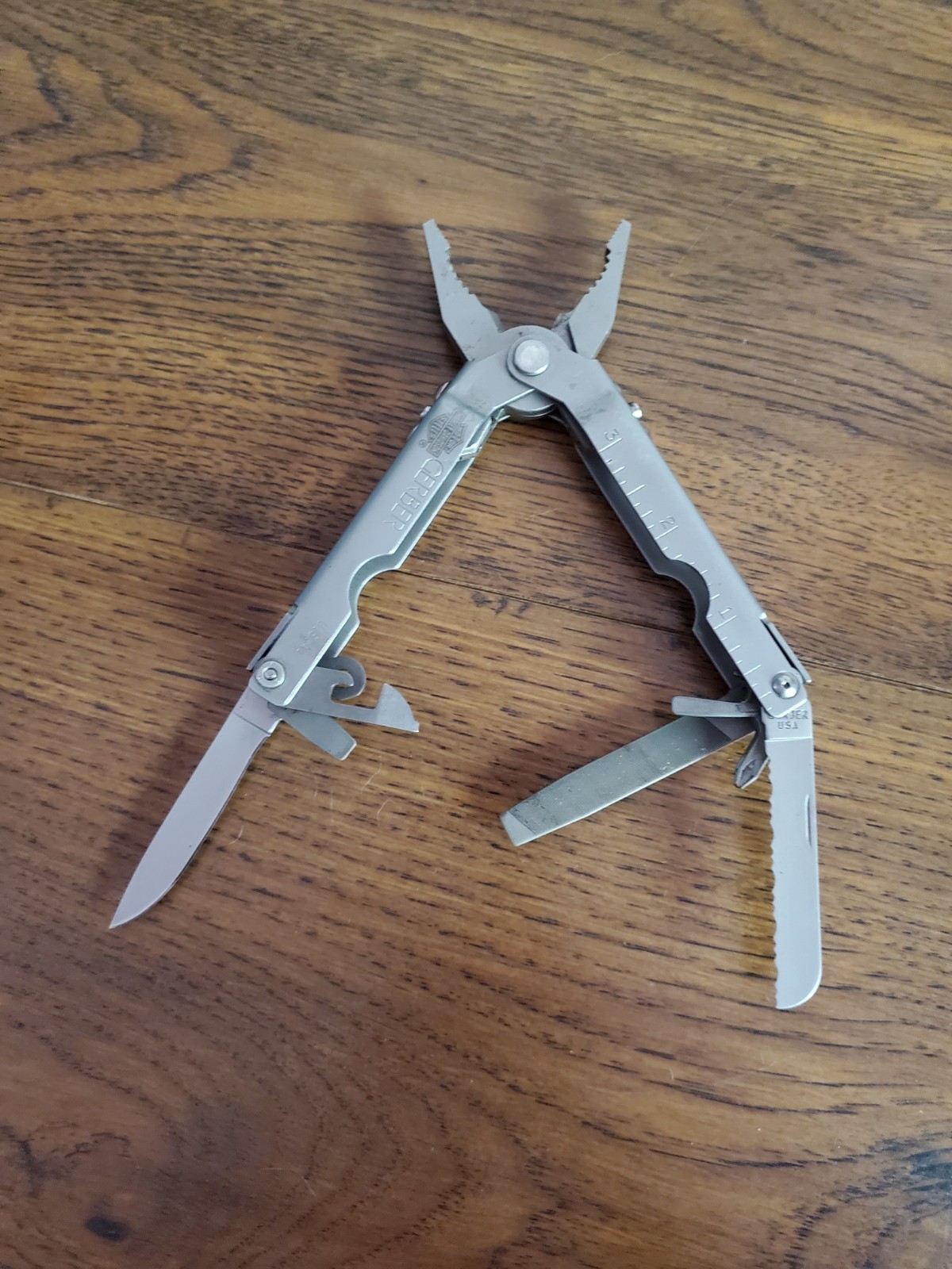 Gerber Multi Pocket Tool Vintage With Case Foldable Harley Davidson USA