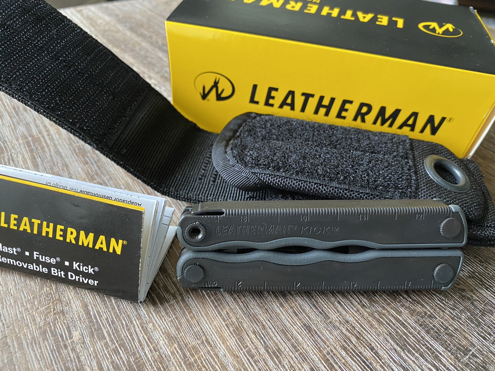Vintage Leatherman KICK Black CC/Cap Crimper. MOLLE sheath