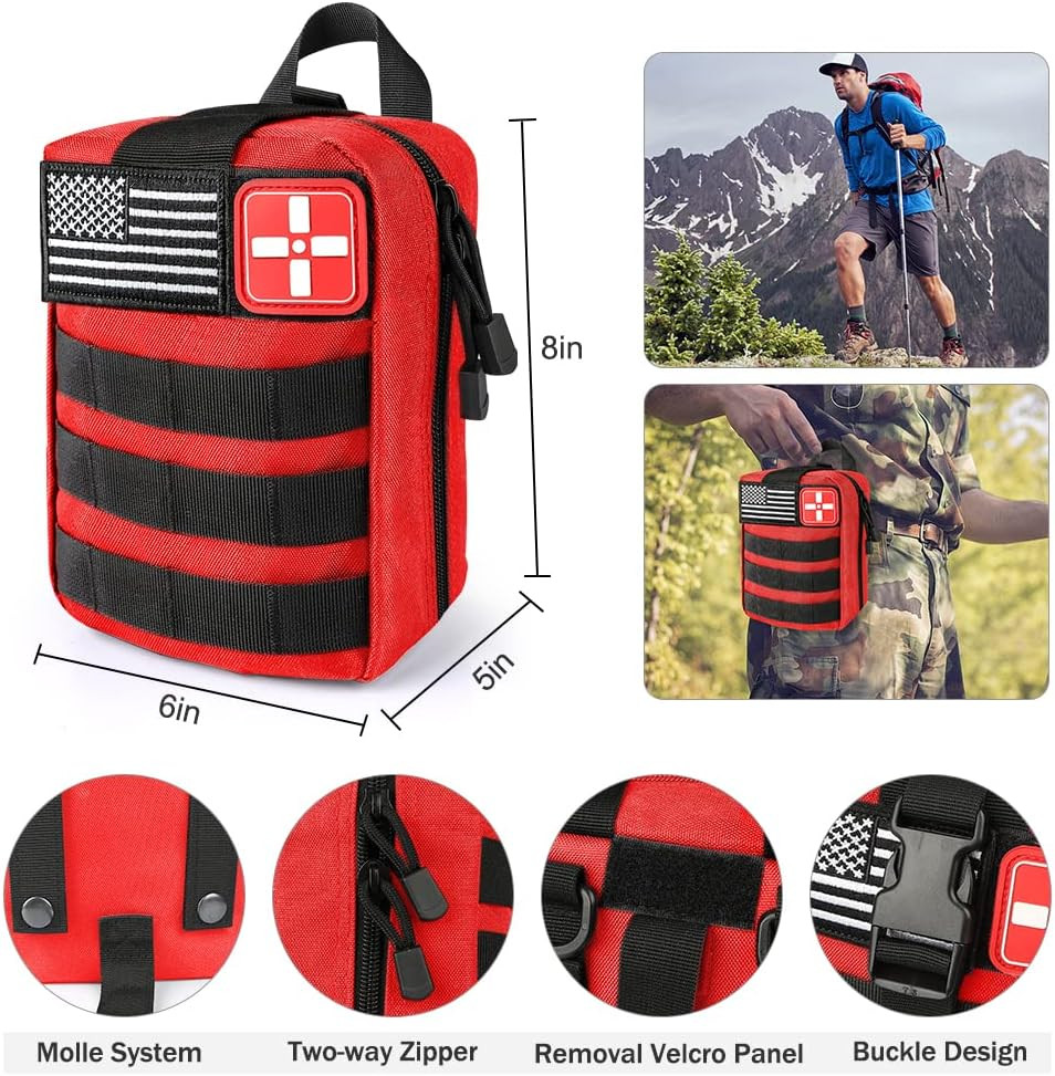 Professional Survival 235 Pcs Gear First aid Tool Gift for Men Camping Outdoor