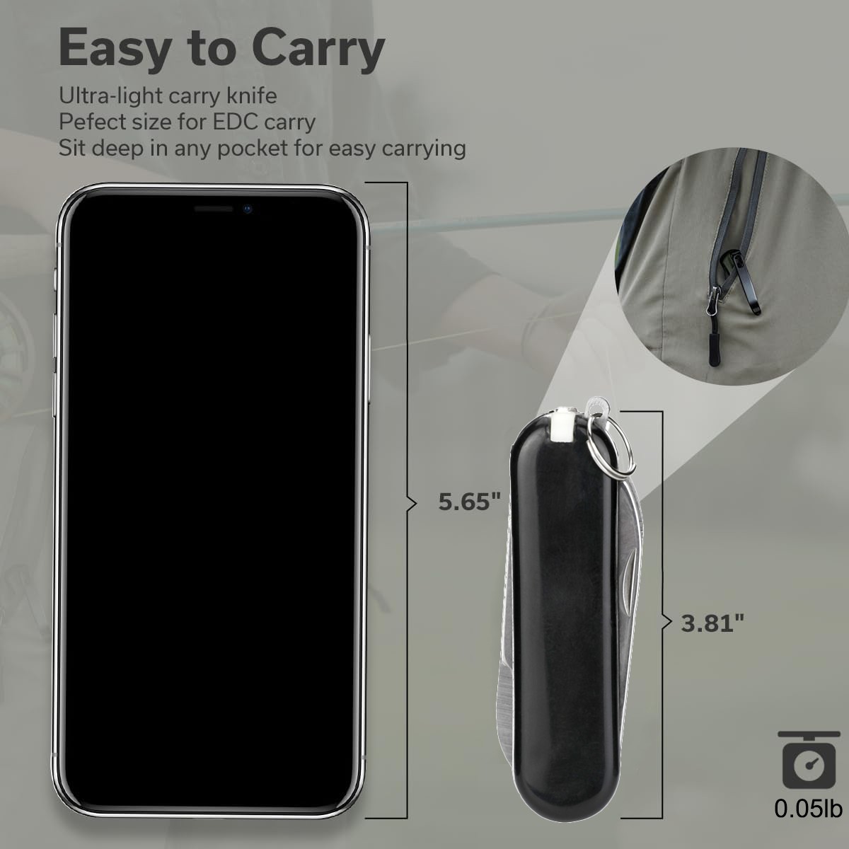 2PCS 3in1 Army Knife Mens Pocket Knife Small Foldable Camping Mini Survival Tool