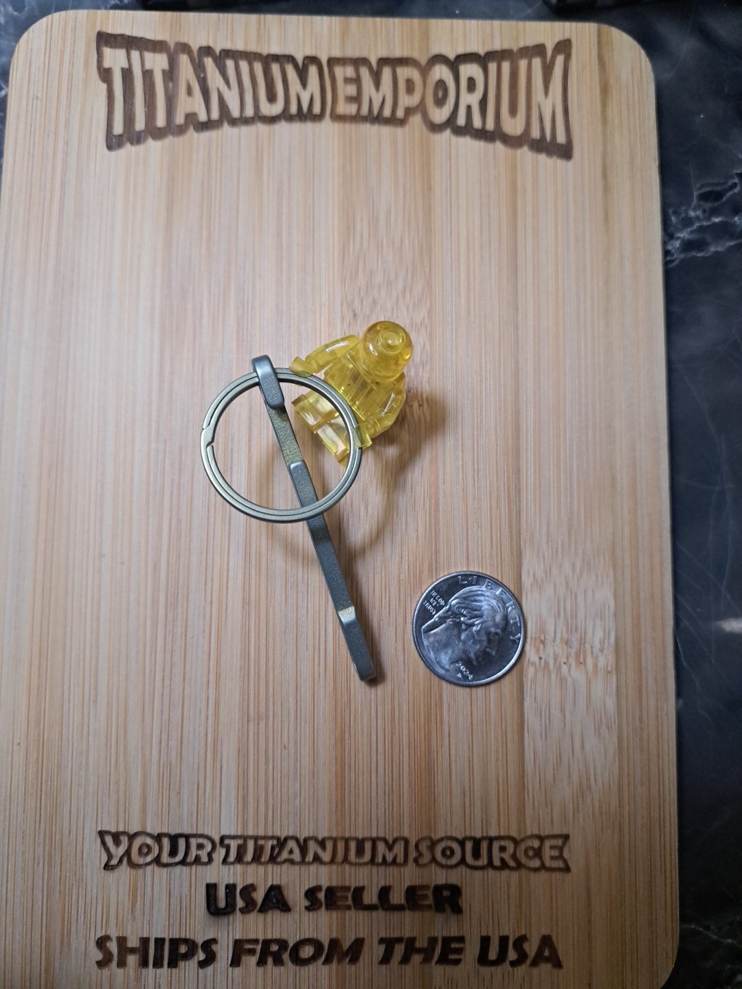 Titanium Belt Clip Keychain With Built-in Bottle Opener