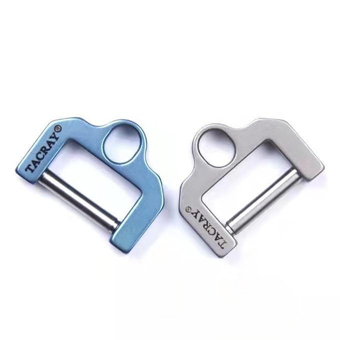 NEW TACRAY TITANIUM D SHAPE KEY RING FOR EDC KEYRING SCREWDRIVER