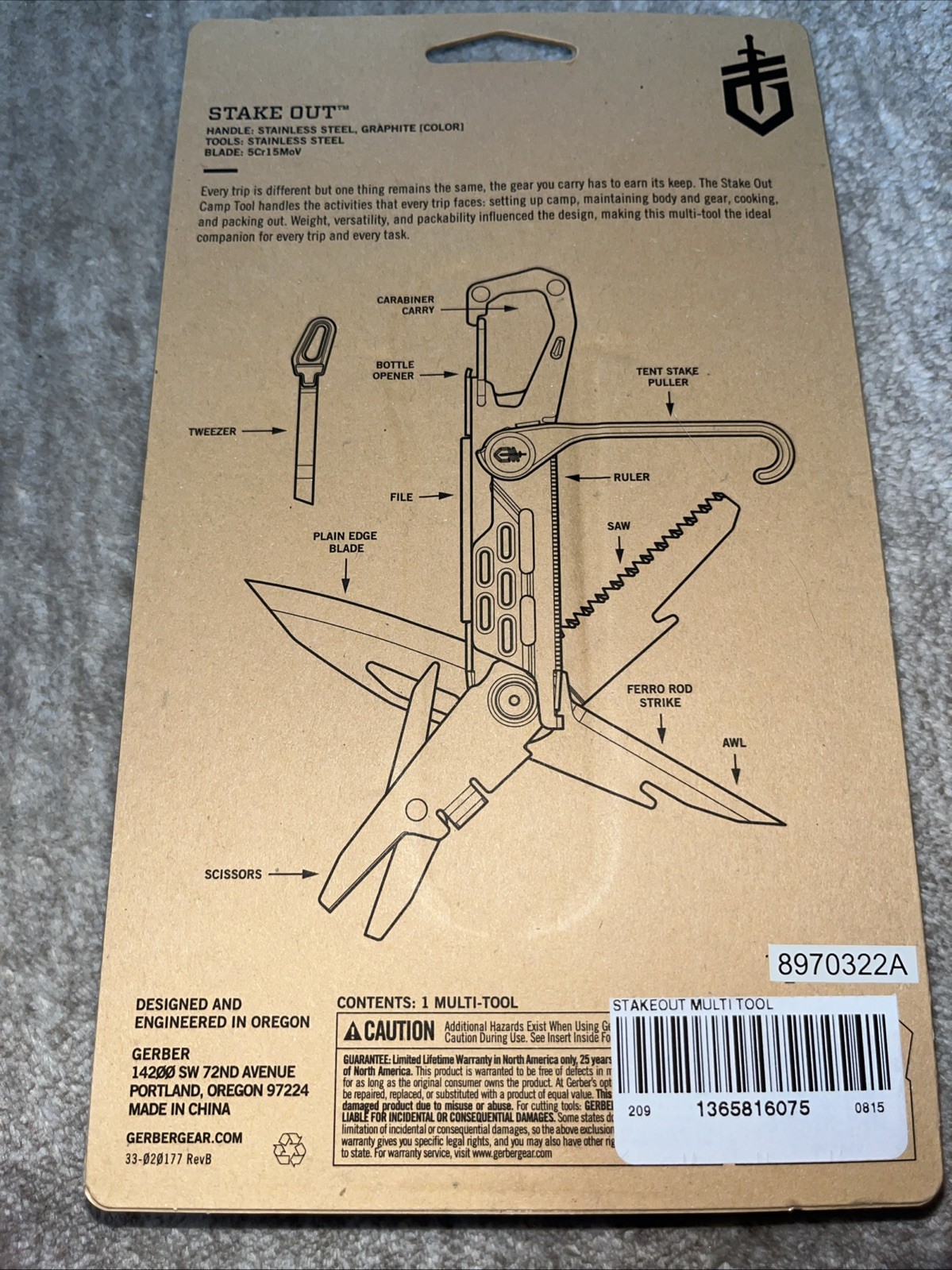 Gerber Stake Out Camp Tool