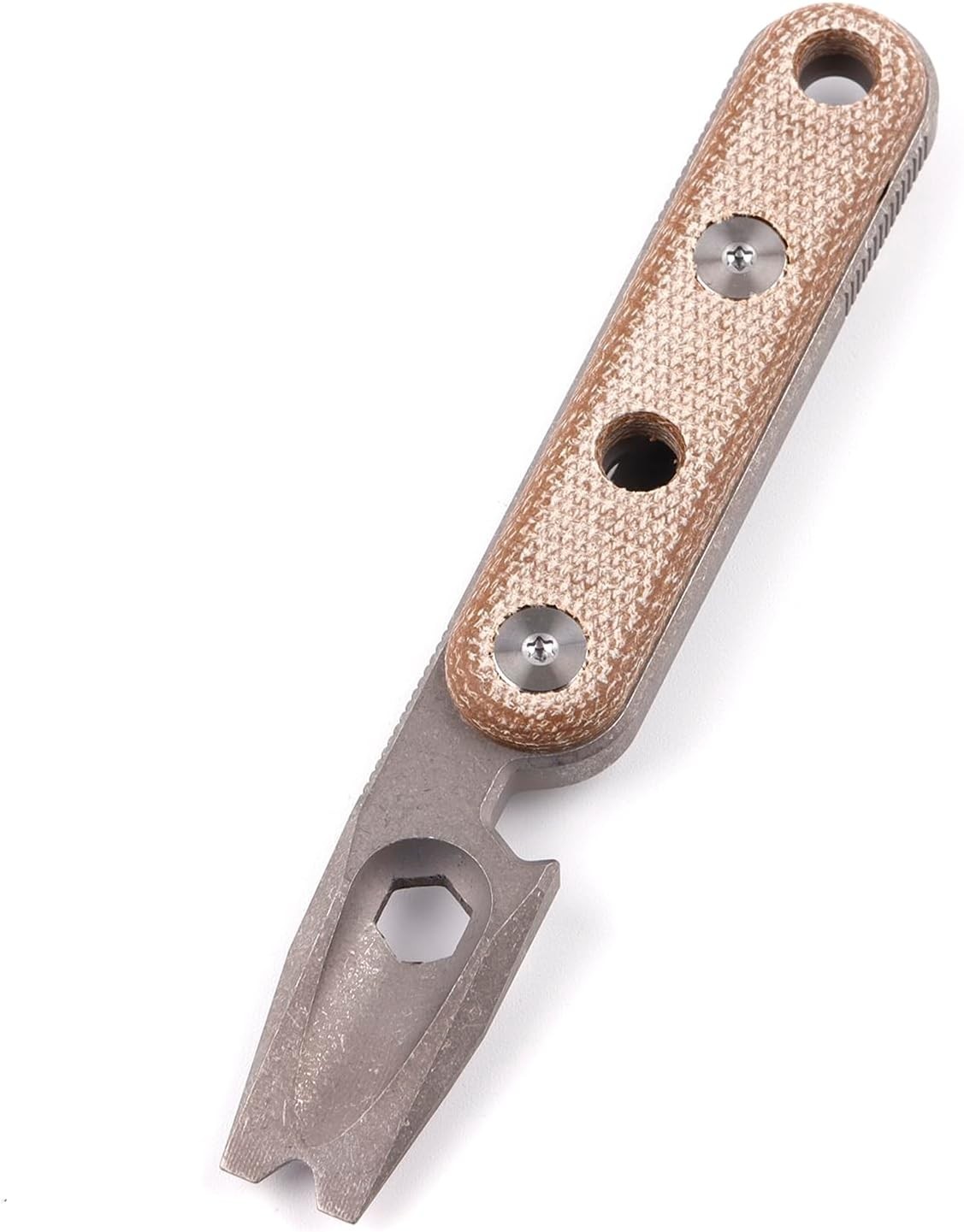 EDC Pry Bar Multi Tool Titanium with Pocket Clip Multi Functions Bottle Opene…