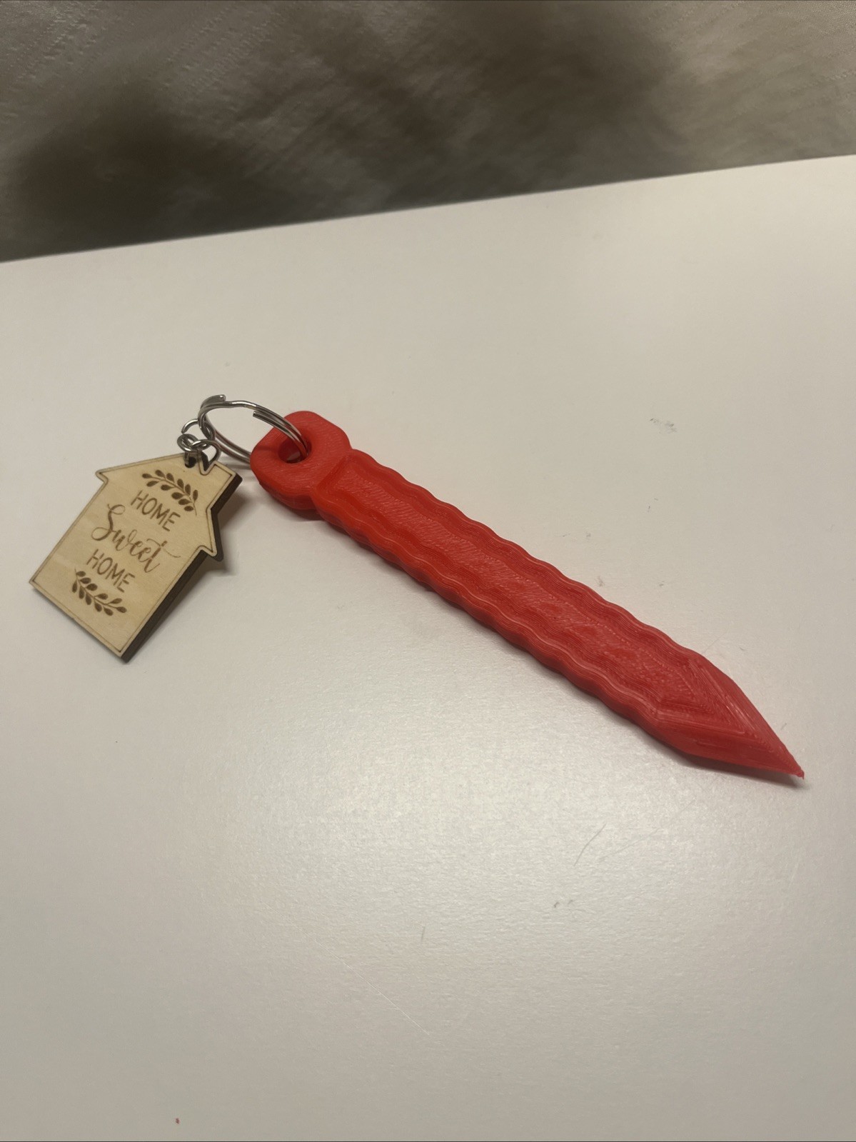 EDC Self Defense Keychain “Waves” Kubotan Spike Safety Tool Lightweight Defense