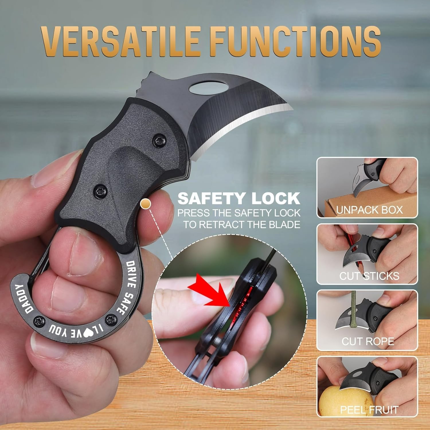 Father’s Day Gifts, EDC Box Cutter for Camping, Hiking and Fishing…