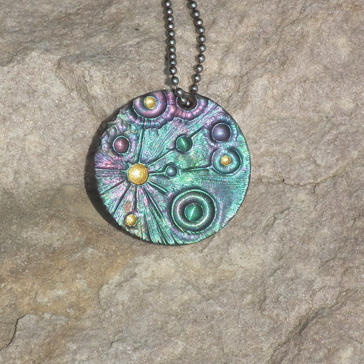 EDC dent vein necklace ornament fell pendant