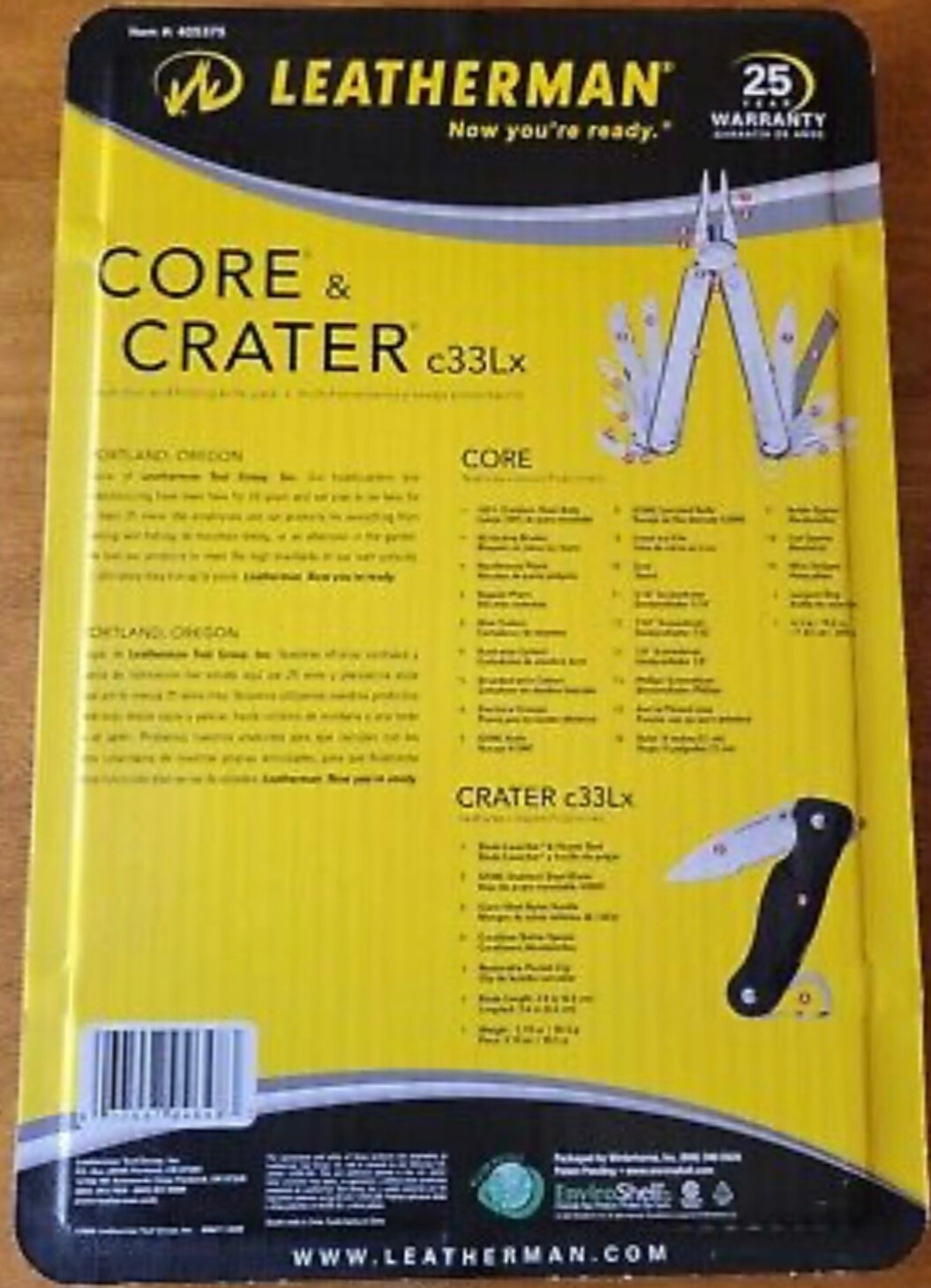 LEATHERMAN Core & Crater C33LX Set Discontinued OOP Rare NEW IN SEALED PACKAGE