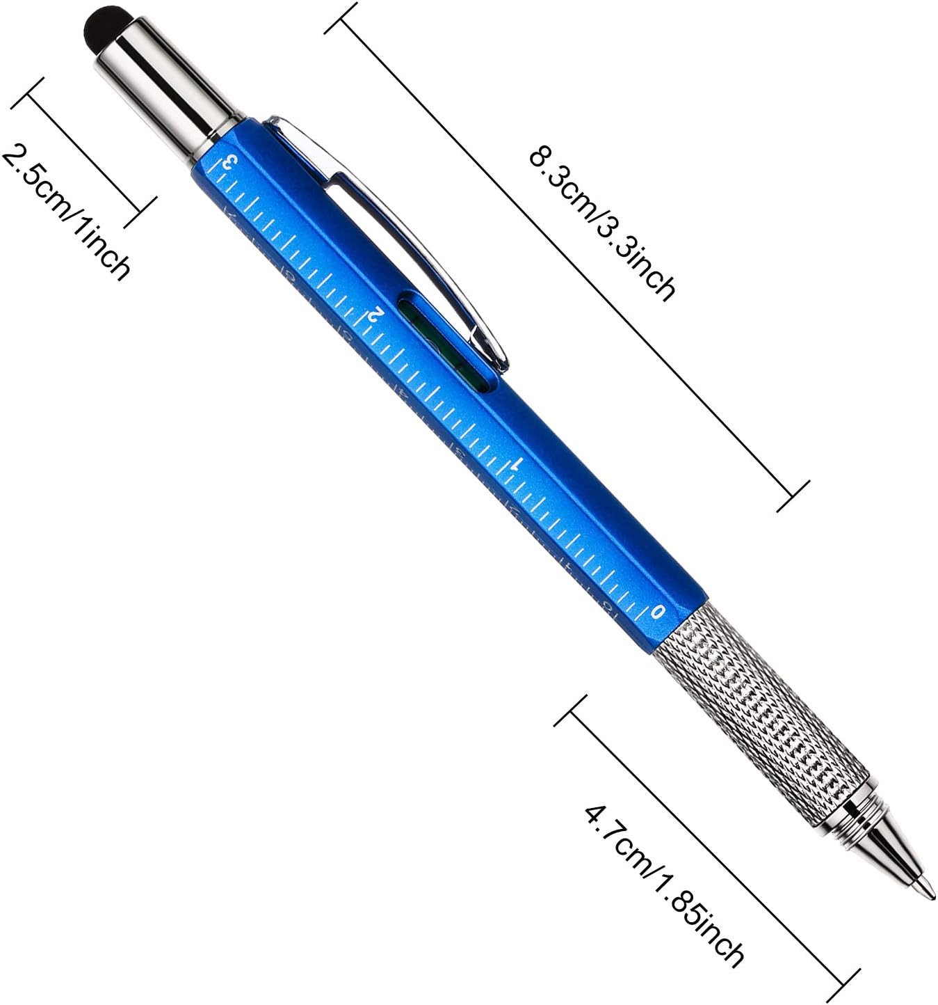 Zhanmai 8 Pcs 6 in 1 Multitool Pen Bulk Gift for Men Multi Tool Ballpoint Pen wi