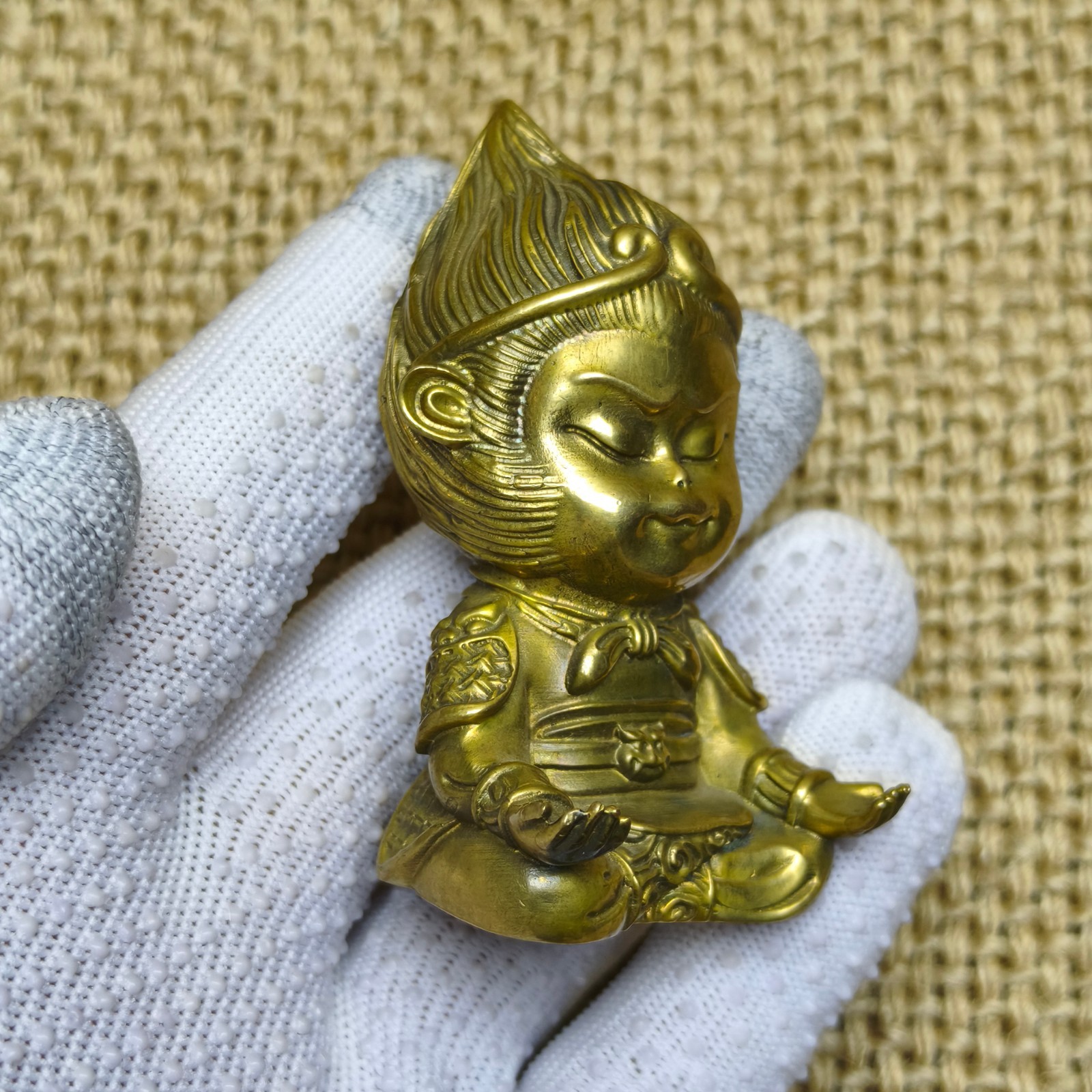 Brass copper sculpture Monkey King ornament Artistic animal Journey to the west