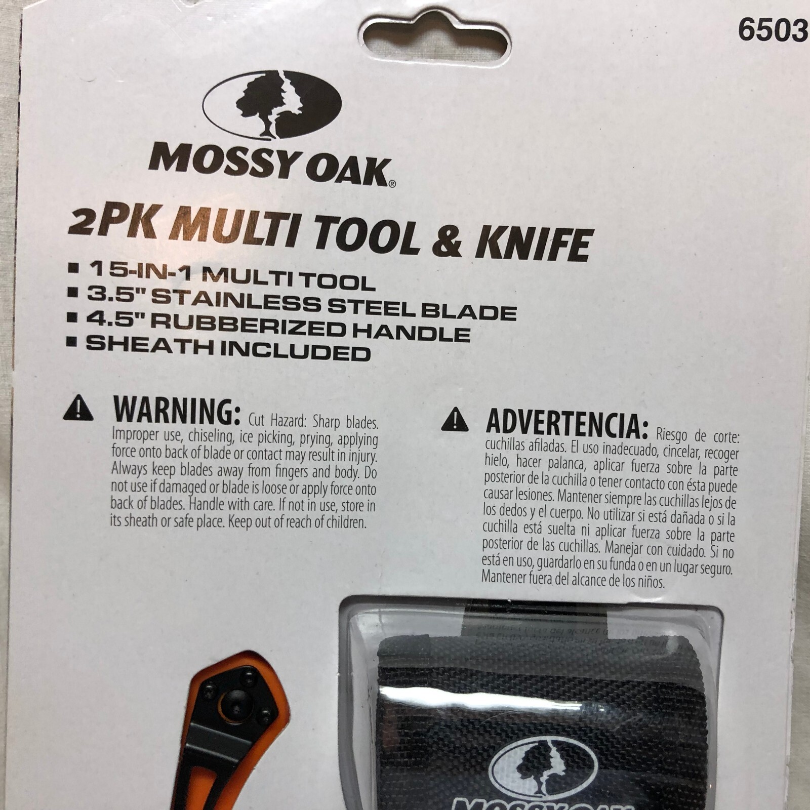 2 Pack Multi Tool and Knife Mossy Oak New In Package Hunting Survival Fishing