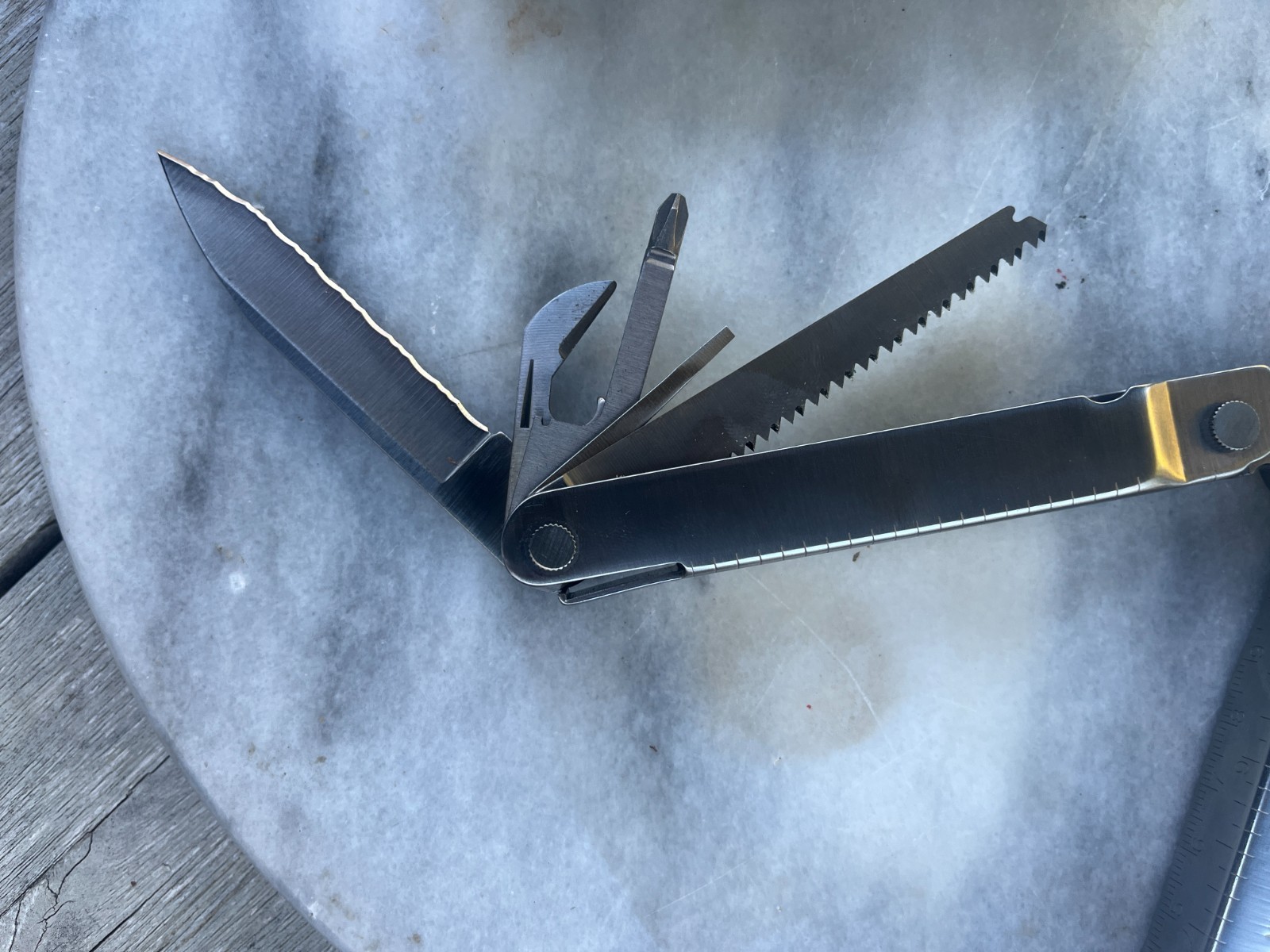 Vintage Leatherman Super Tool PAT PEND Portland OR USA w/ Original Leather Sheat