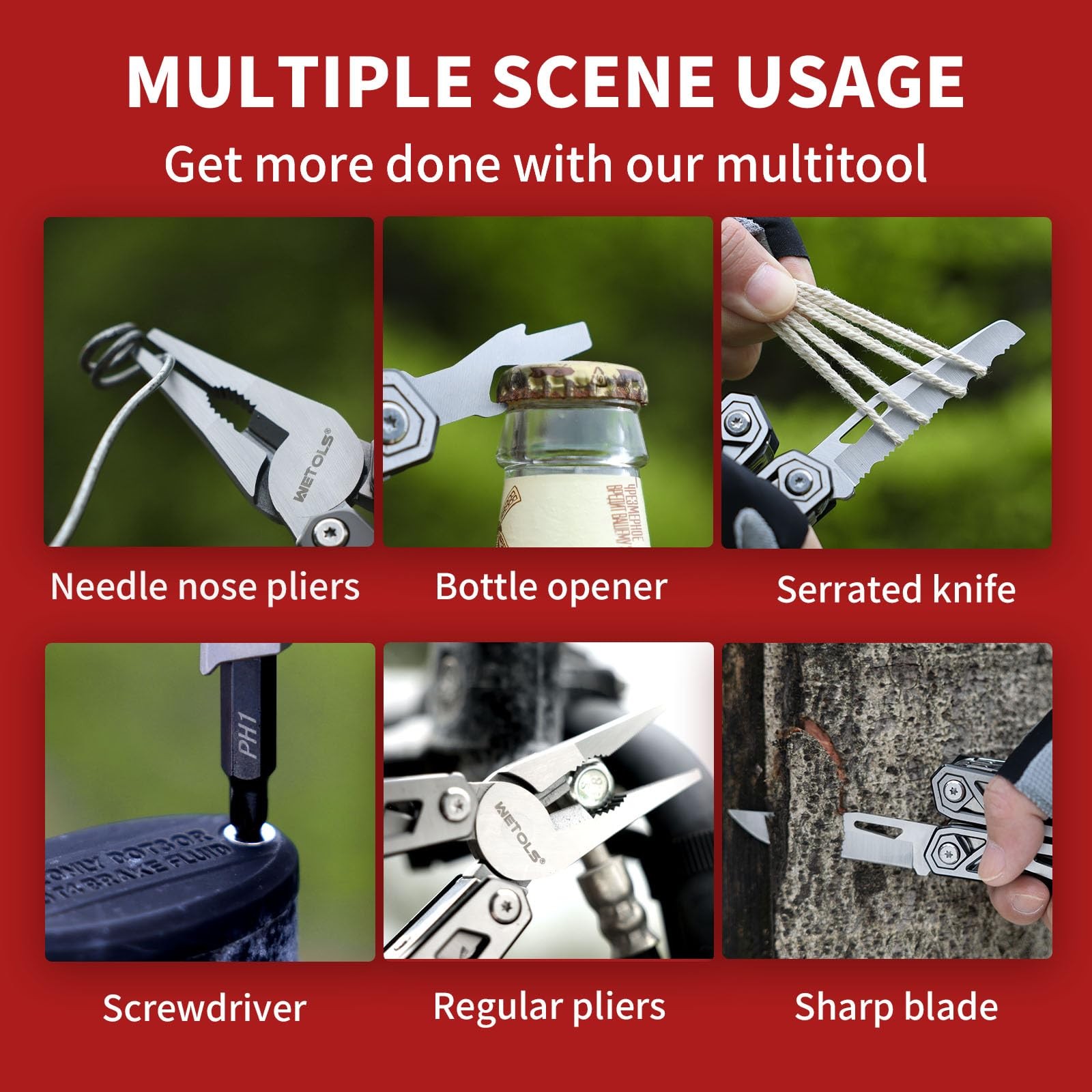 Multitool with Pocket Knife, Birthday Gifts for Men Women Mom Dad, WETOLS 21i…