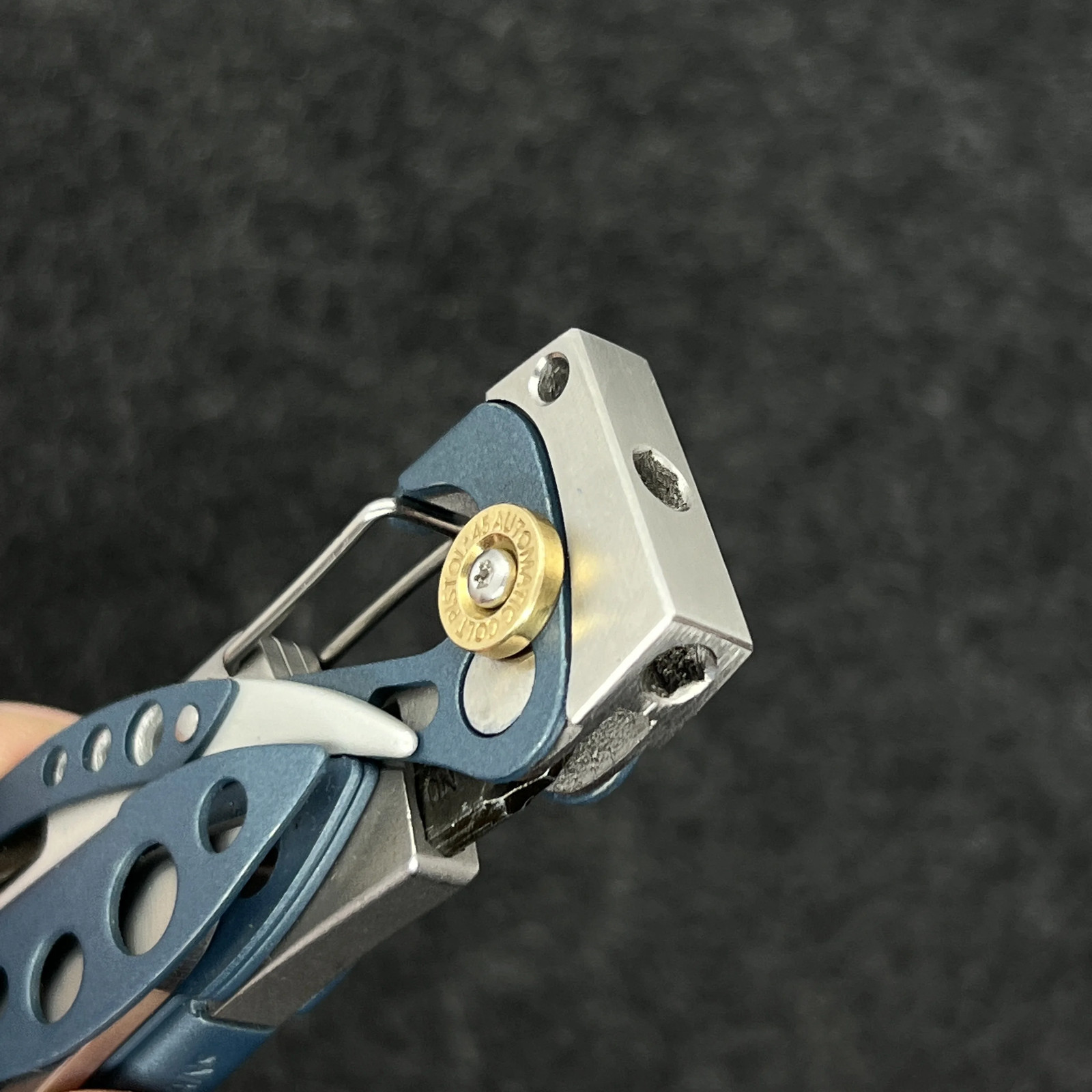 Carabiner Extension with Hammer 4mm Bit Driver For Leatherman Skeletool MOD DIY