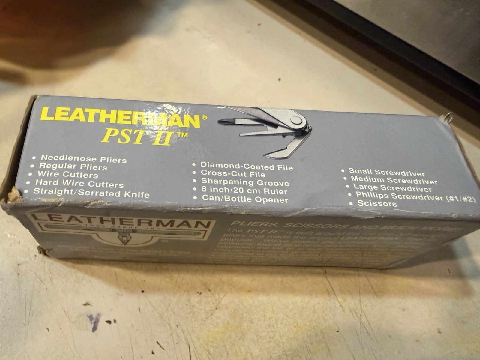 Leatherman PST 2 Multi Tool! 03/98 date stamped, leather sheath, papers box NOS!