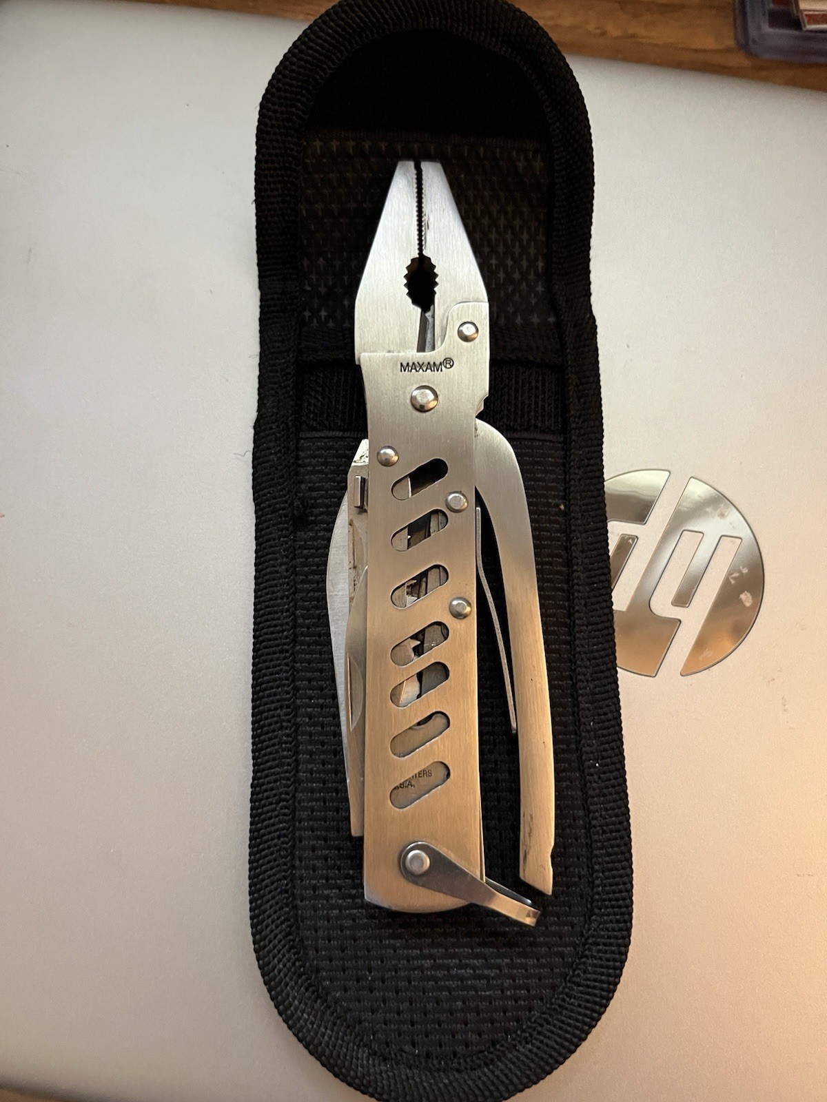 Maxam Pocket Knife Multi Tool Stainless Steel New with pouch Camping Hiking C1