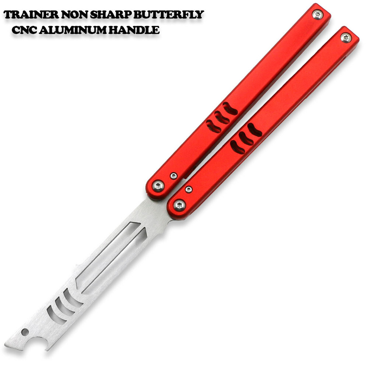 CNC Shark Model Non-Sharp Professional Trainer – Butterfly Red Handle
