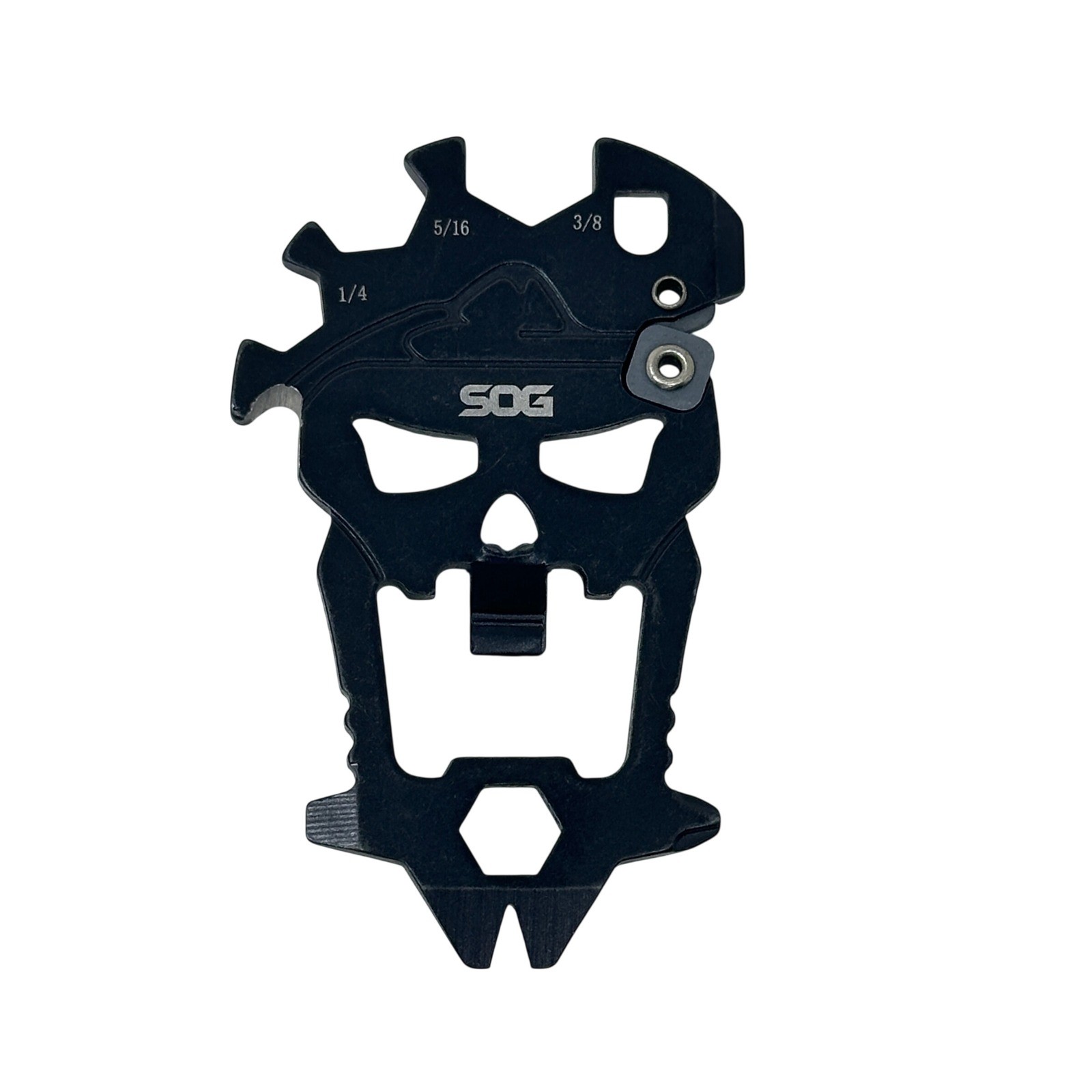 SOG MacV Tool Skull Multi-Tool SM1001-CP Black Stainless Steel 12 Functions EDC