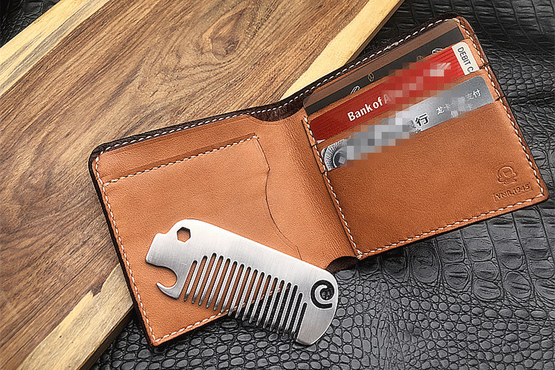 EDC 304 Stainless Steel Multi Tool Comb Bottle Opener Wrench Pocket Massage Comb