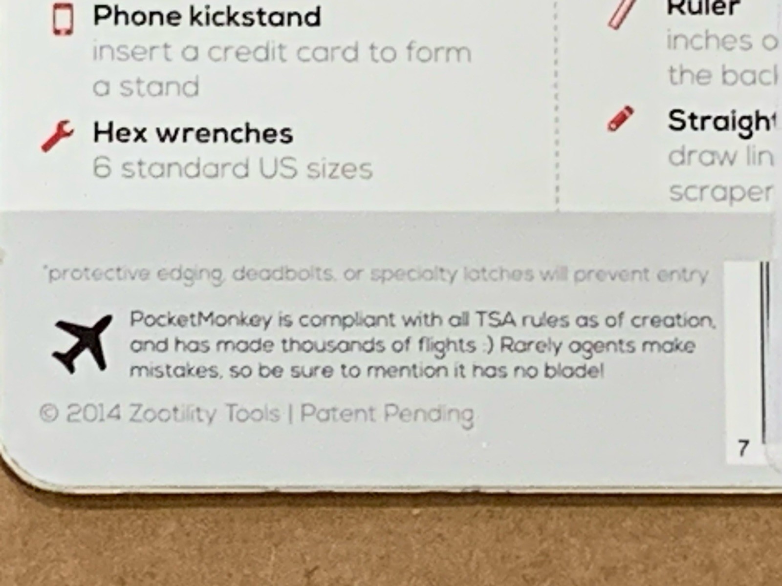New Zootility Pocket Monkey Multi-Tool Thin Multi Tool. TSA Compliant. Very cool