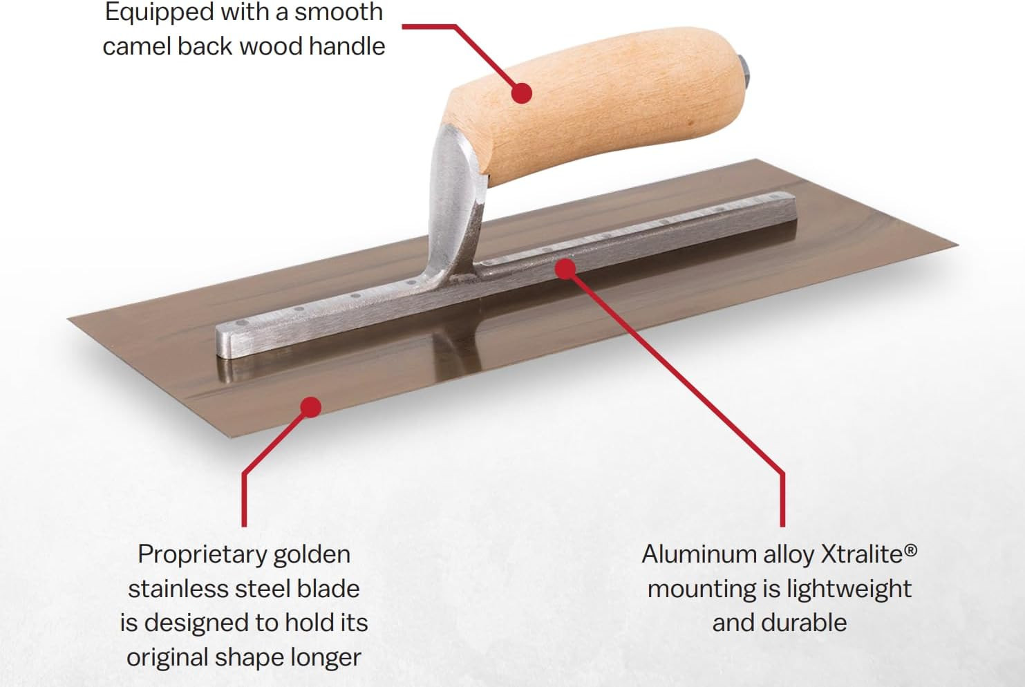 Curry Style Trowel, 16X5 Inches, Ideal for Plastering and EIFS, Made in the USA,