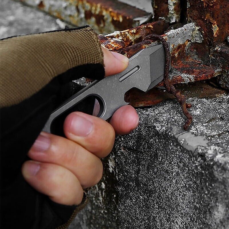 New Titanium Alloy Pocket Pry Bar Crowbar Opener Portable Outdoor EDC Multi Tool