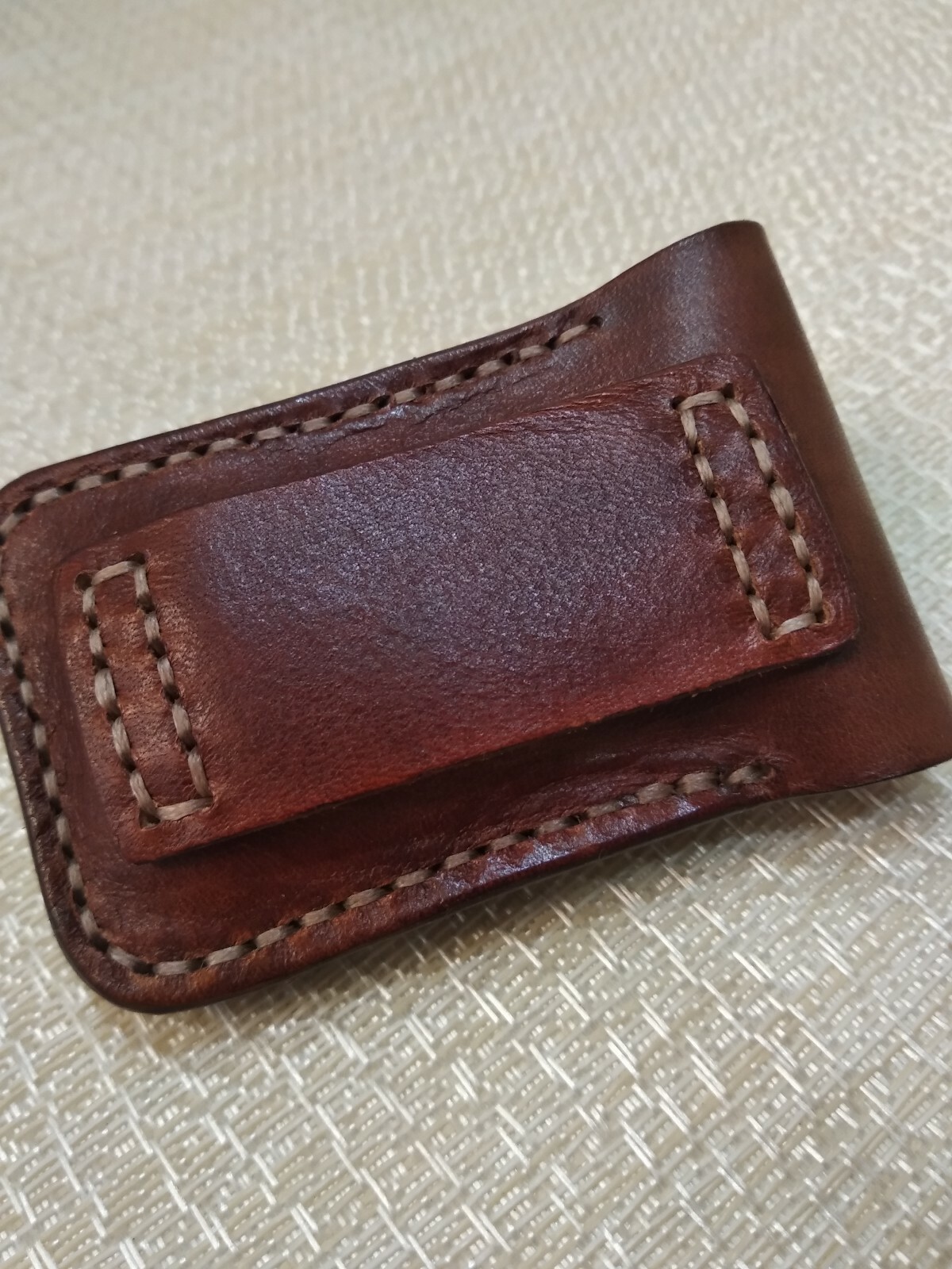 Handmade leather case for the Leatherman Squirt