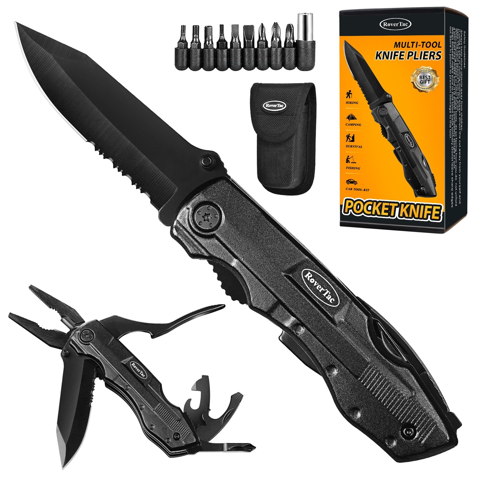 Multitool Pocket Knife Men Gift Folding Knife Survival Camping Knives…