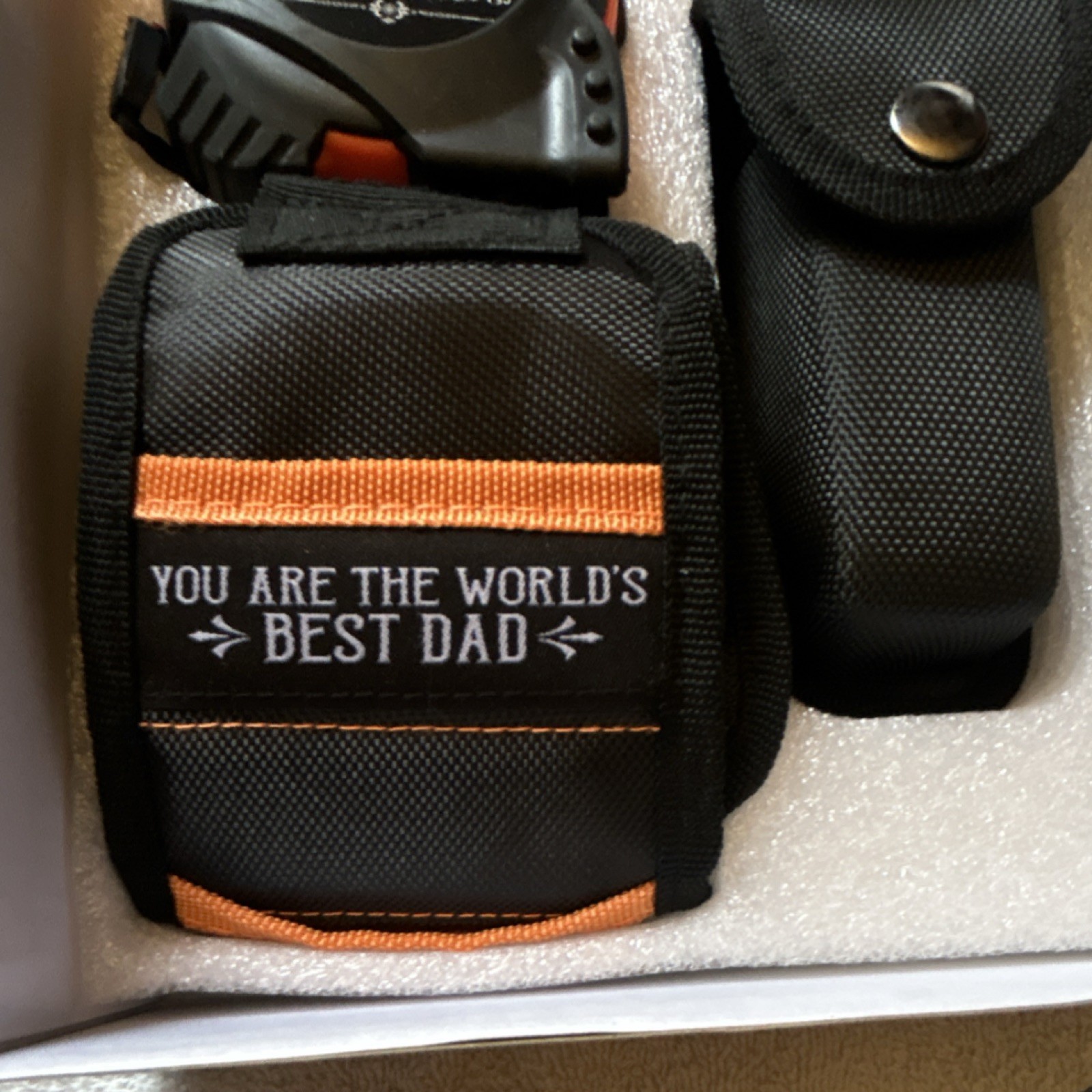 Multi-Tool Gift Set with Tape Measure & Flashlight, Black Orange, Father’s Day