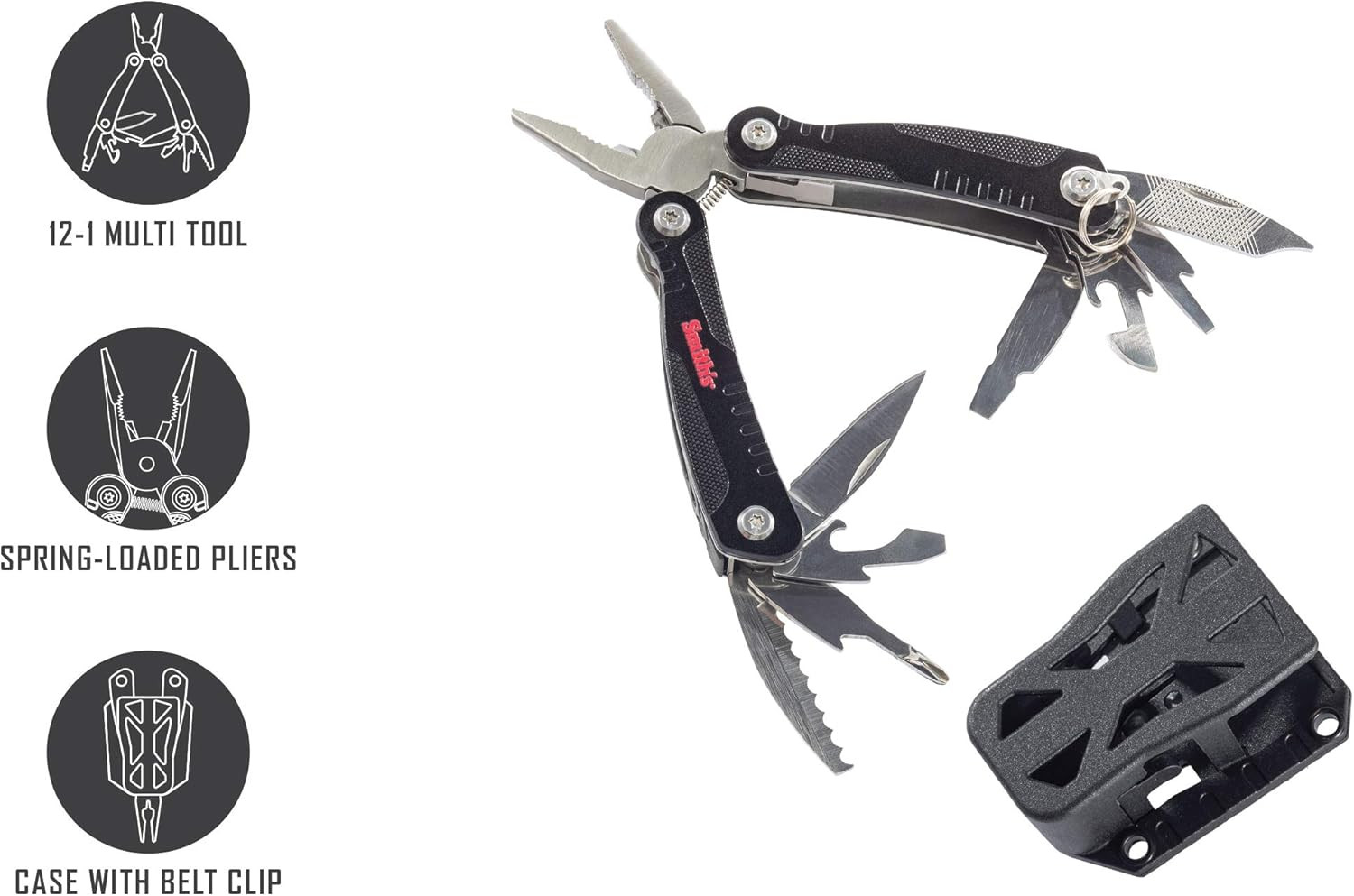 Smith’S 3-Inch 12-In-1 Multitool with Hard Case