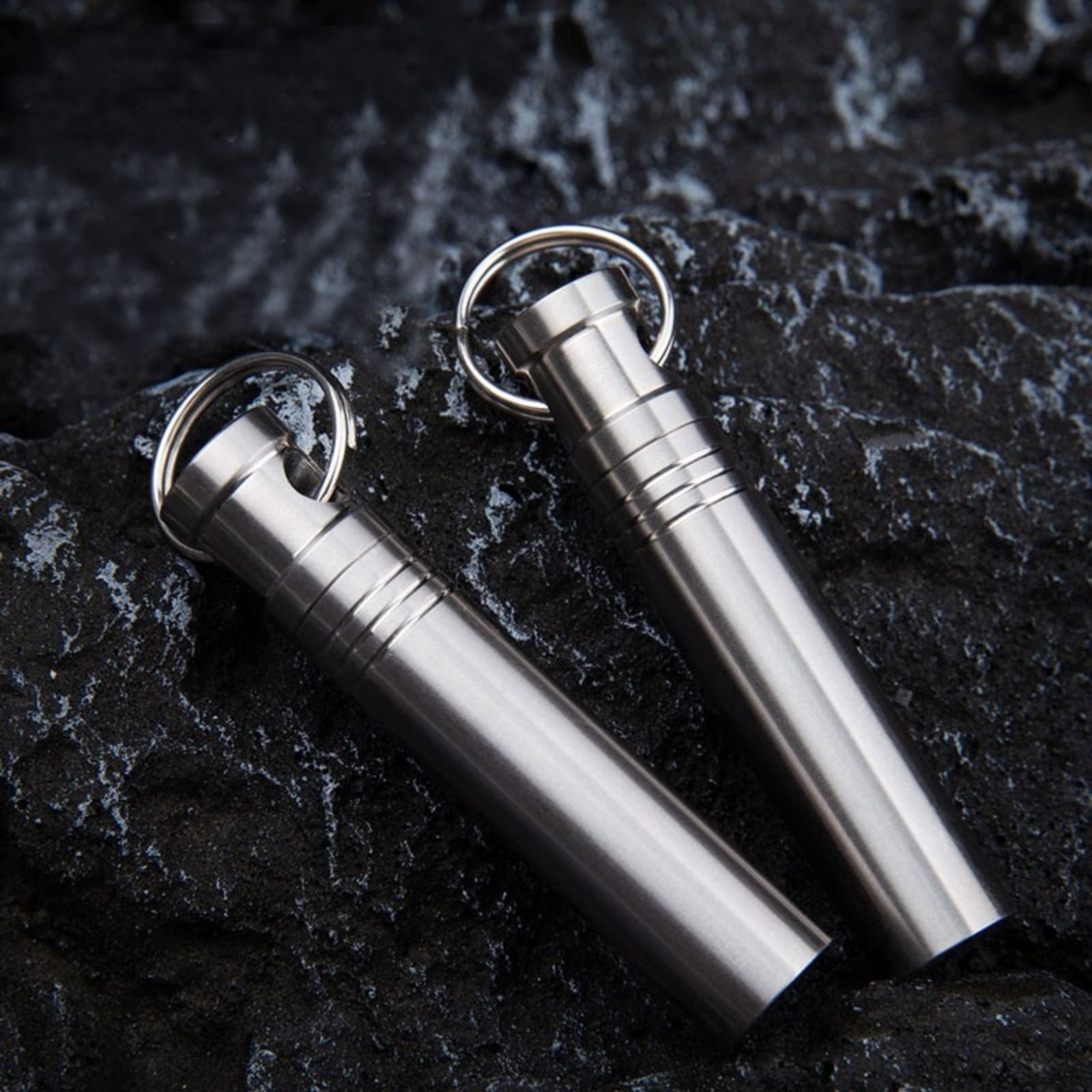 New Titanium Alloy Keychain Waterproof Box Sealed Container Outdoor Storage EDC