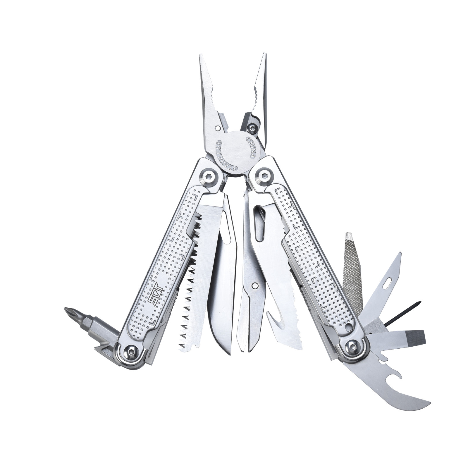 2048 Folding Multi Tool Pliers with Blade EDC Pocket Repair Tool Outdoor Gear