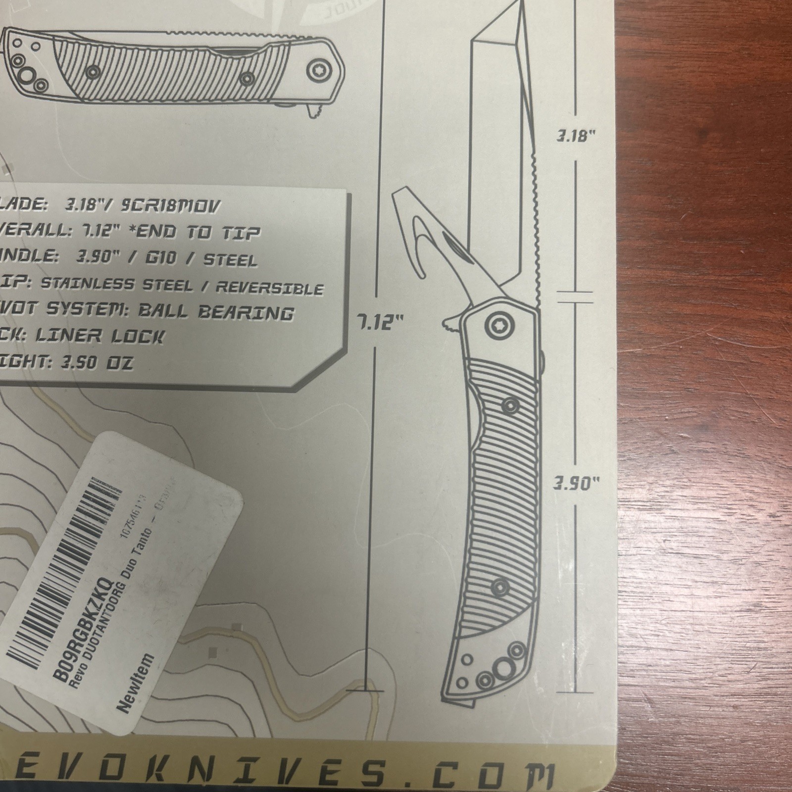 Revo Duo Multitool Knive Tanto Blade With Aux Cutter