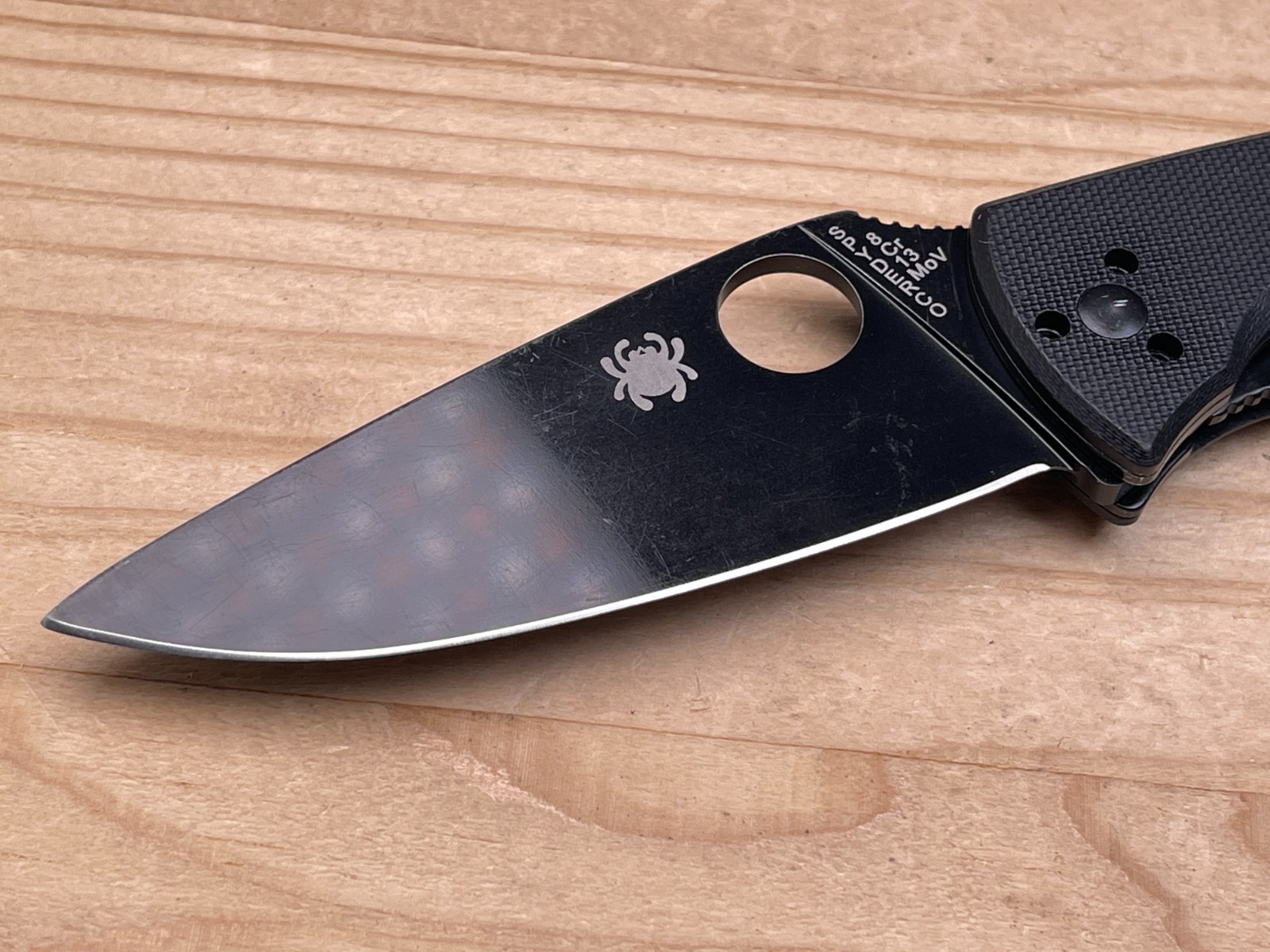 Spyderco Tenacious Plain Edge Black 8Cr13Mov G-10 Folding Pocket Knife