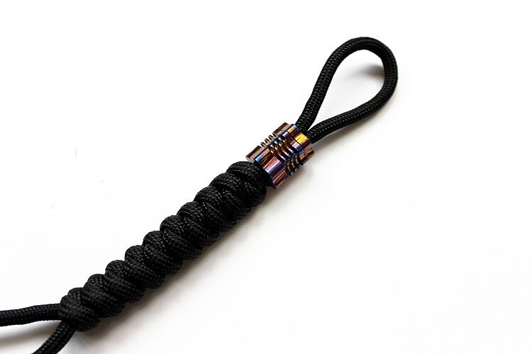 HotTITANER Damascus Knife Handle Lanyard DIY Bead Umbrella Rope Pendant Necklace