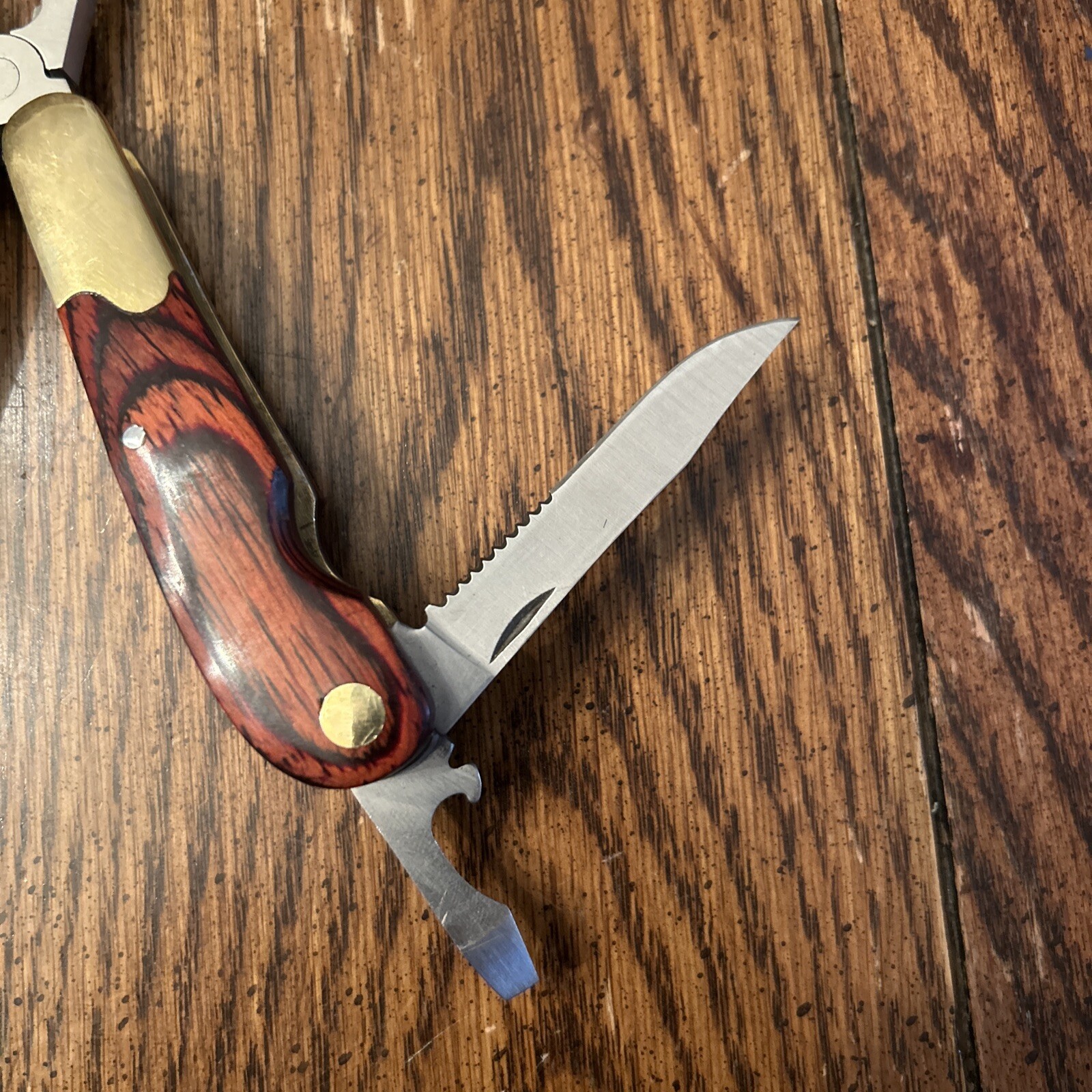 HUSKY 25 Years 25th Anniversary Limited Edition Multi-Tool Brass Wood VNTG READ