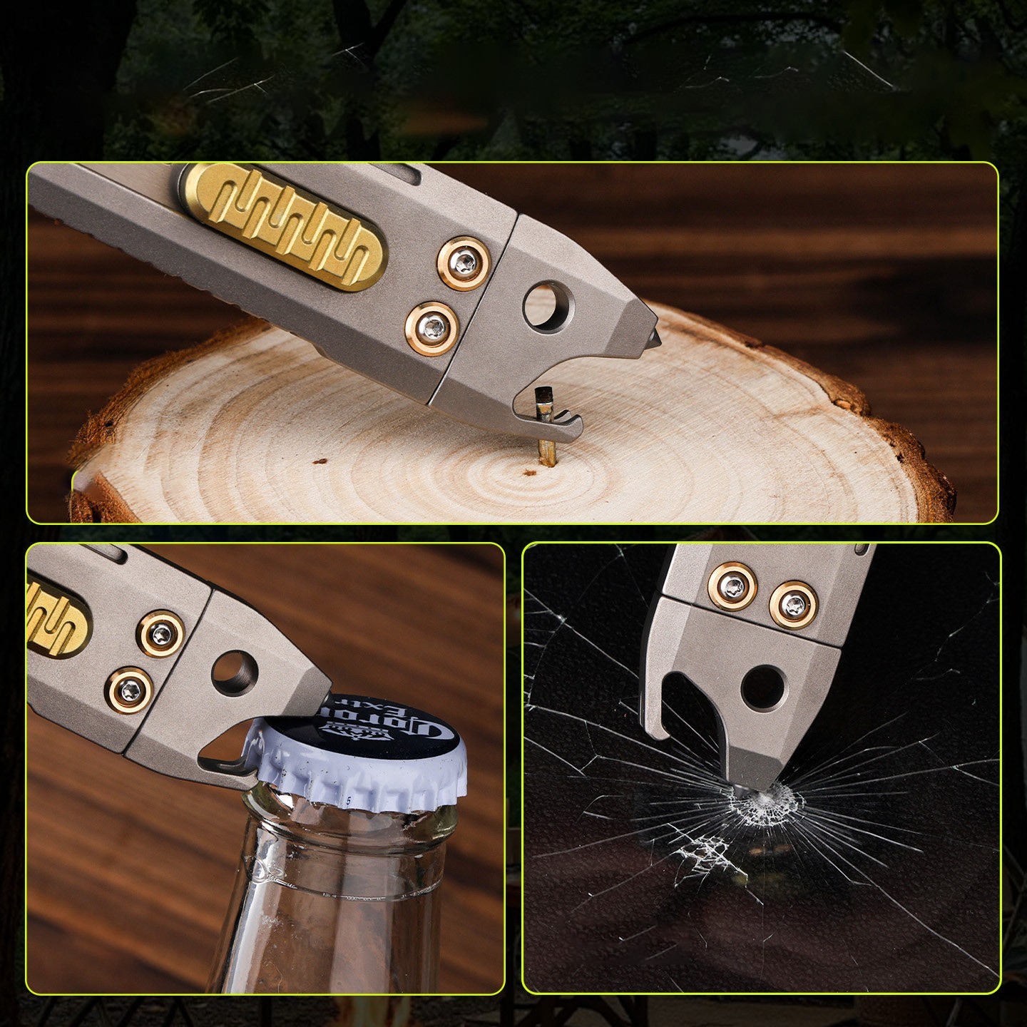Titanium Alloy 18mm Utility Knife Snap-Off Box Cutter EDC Pocket Hand Tool