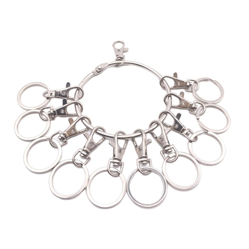 Large Round Hoop Key Keychain Durable Metal Key Management Holder