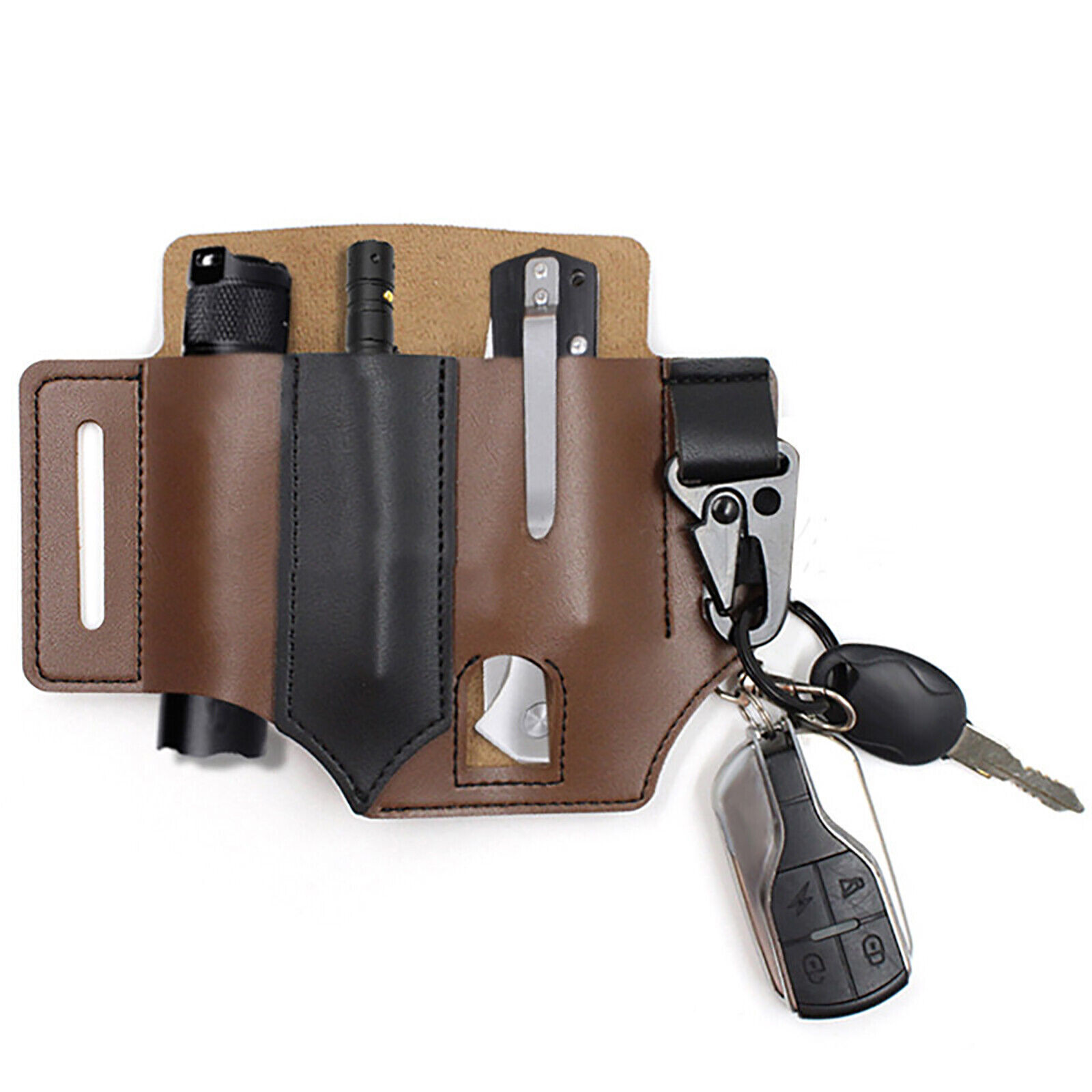 PU/Leather Storage Waist Bag Sheath Multi-function Tool Organizer Pouch Pen Case