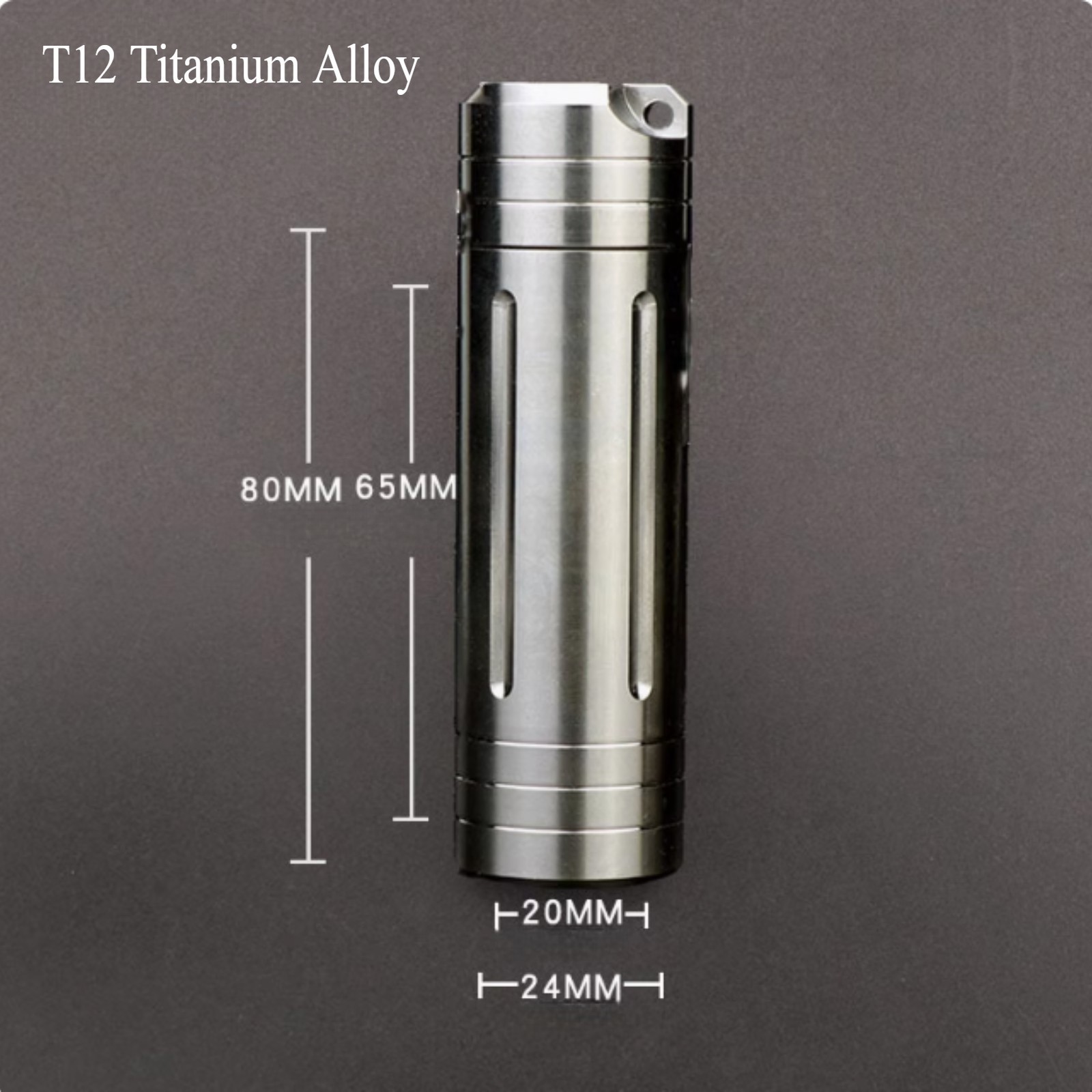 Titanium Alloy Waterproof Case Portable Pill Medicine Capsule EDC Storage Tools
