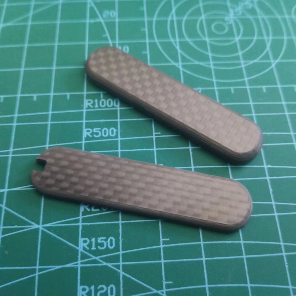 2PCS Full-Featured Carbon Fiber Scales Patch for 58mm Victorinox Swiss New