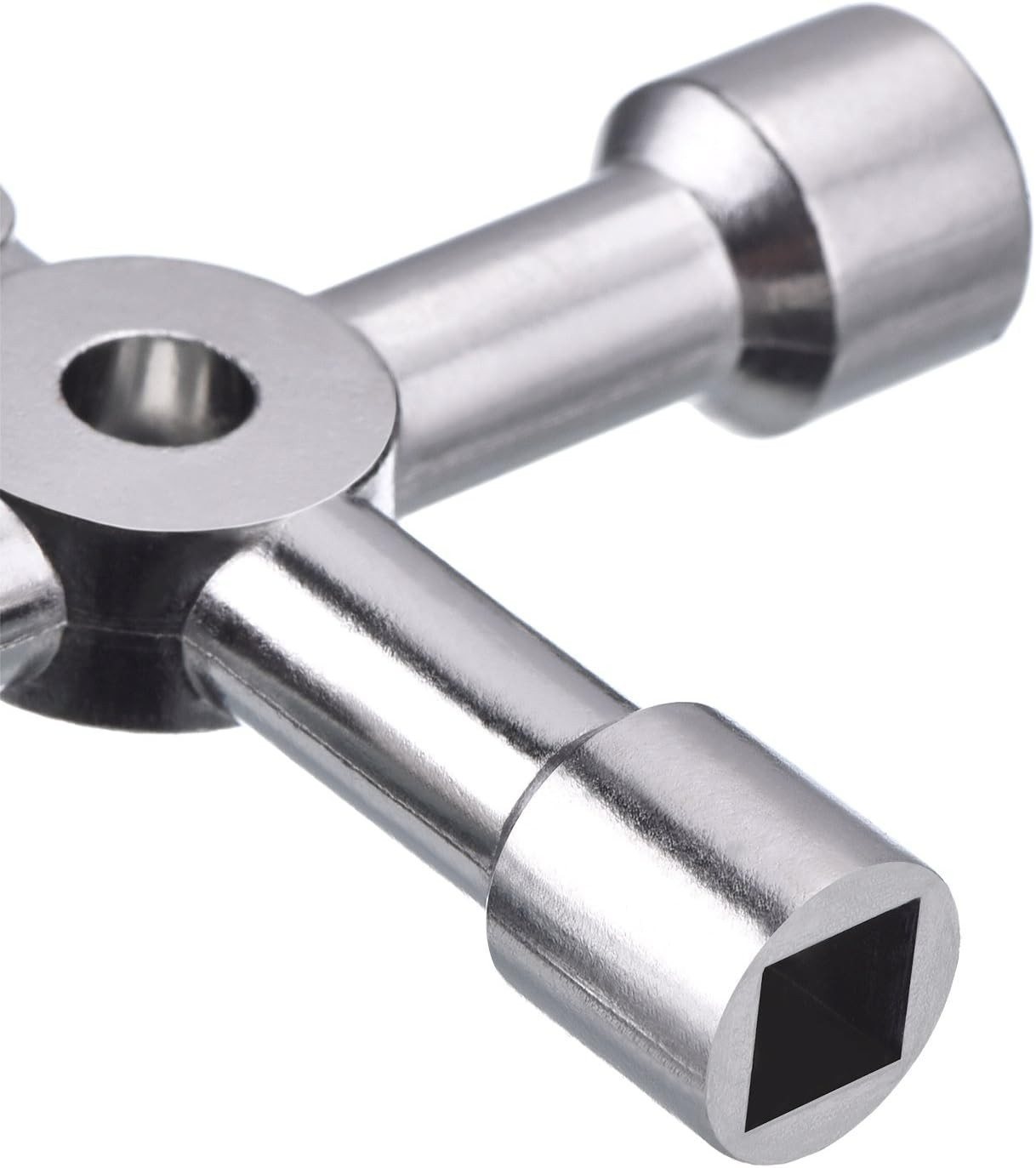 Durable 4-Way Utility Key – Compact Zinc Alloy Tool for Water & Gas Systems