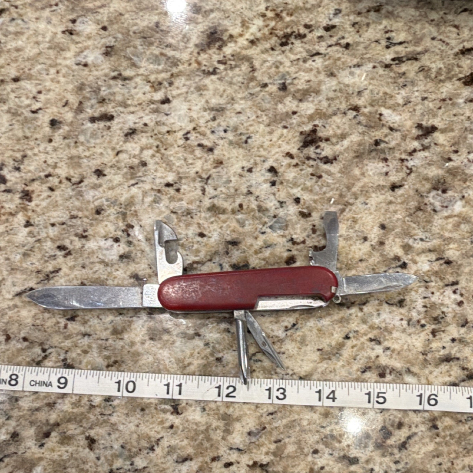 Victorinox Multi-Tool Red Stainless Steel Knife Opener Screwdriver Awl