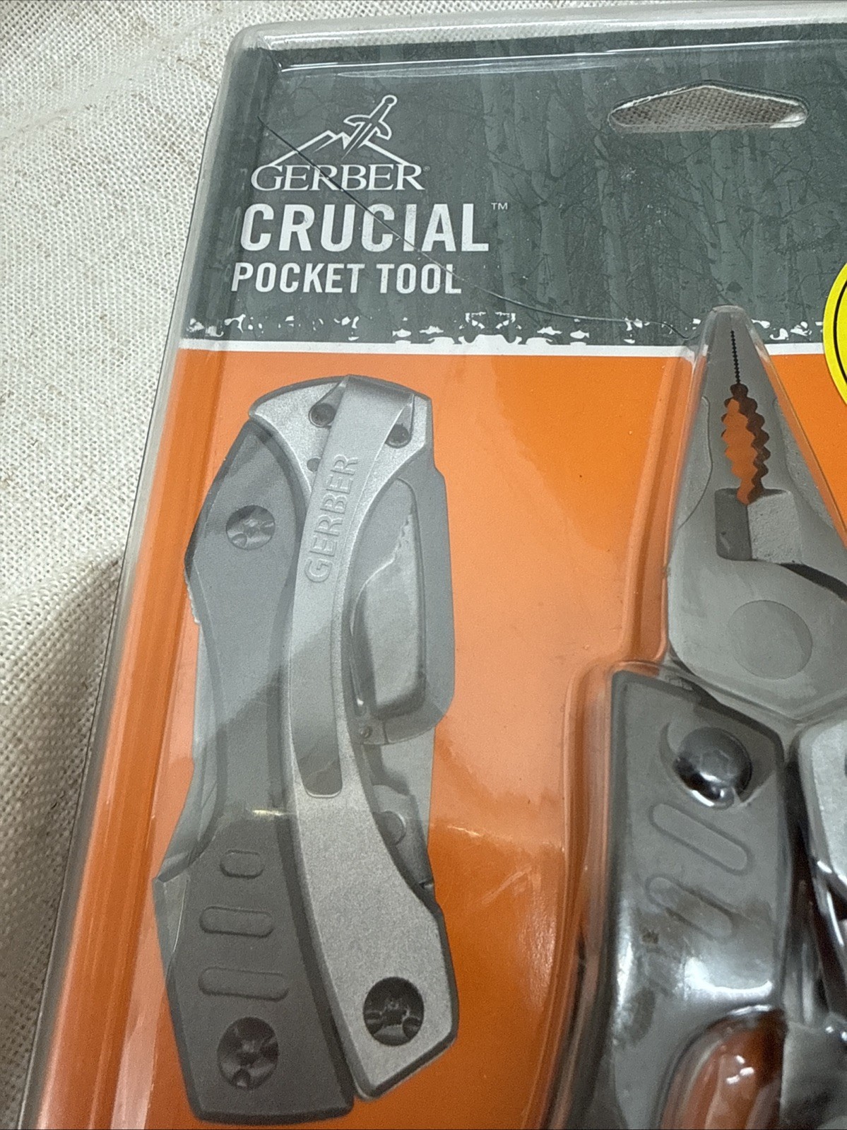 Gerber Crucial 9-in-1 Multi-Tool Pliers Gray, Pocket Clip, Carabiner, 2.25″