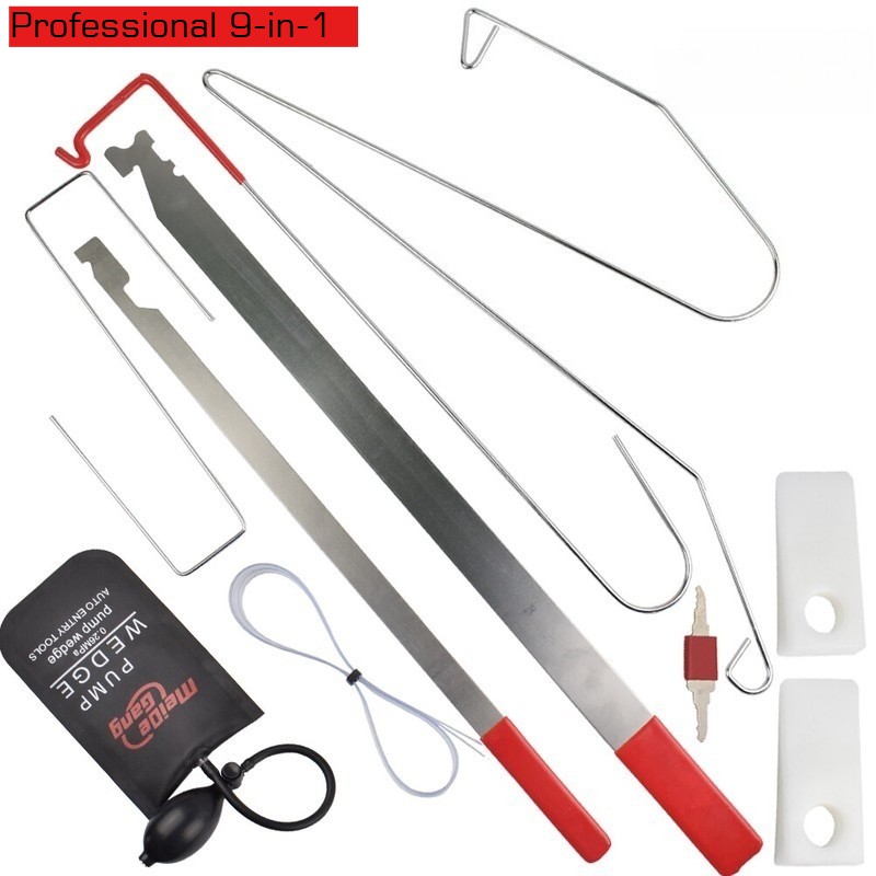 9Pcs Car Door Unlock Tool Kit Lock Out Opening Set Professional Repair