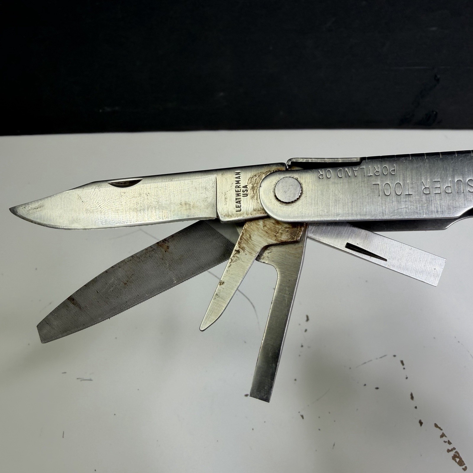 VTG Original Leatherman Super Tool Stainless Steel Multitool Portland USA