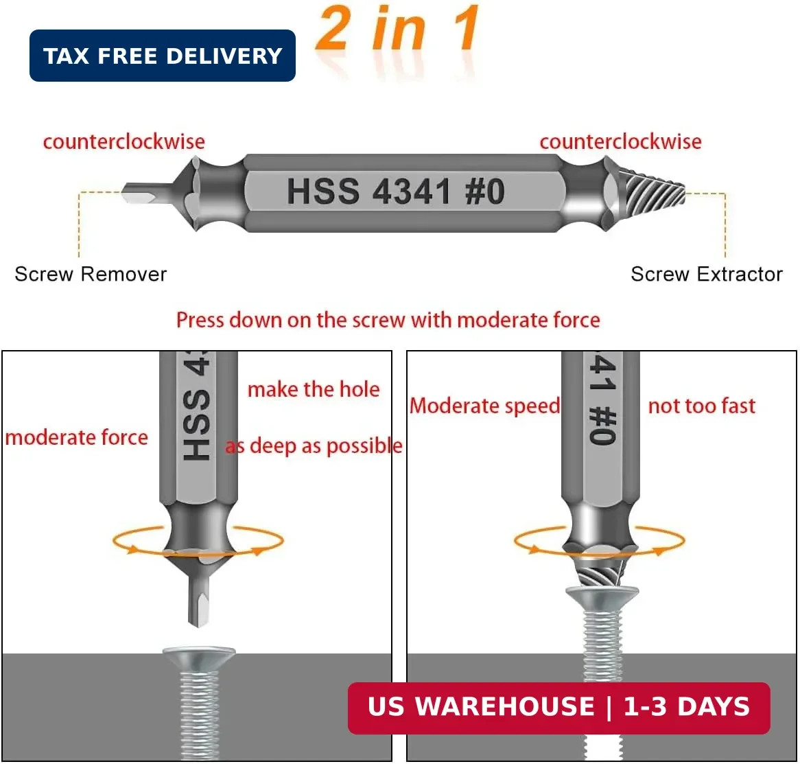 Gifts for Men,THOSAF Damaged Screw Extractor Set,Fathers Day Gifts for Dad from