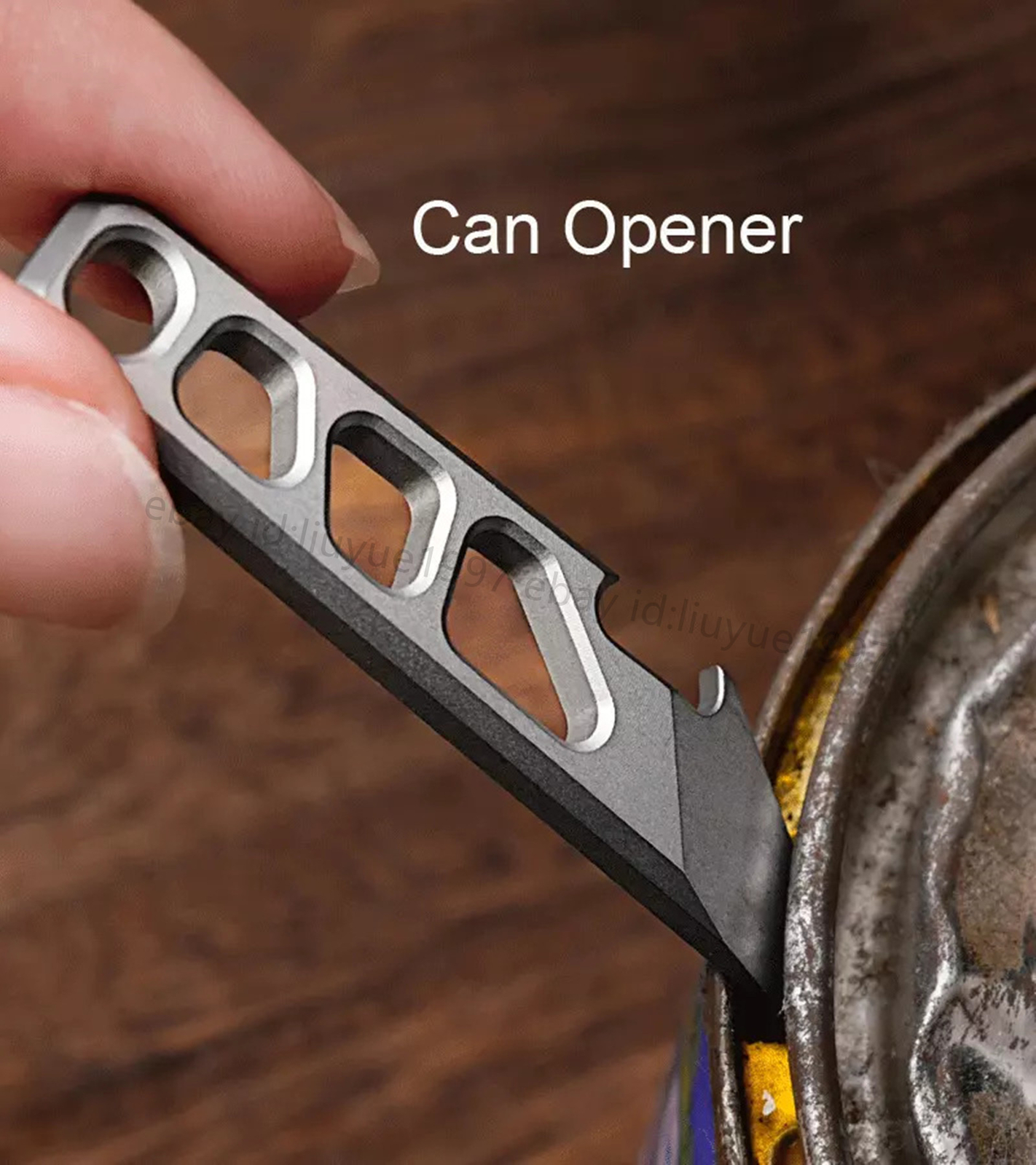 Titanium Pry Bar Pendant Crowbar Bottle Opener Keychain Outdoor EDC Multi Tool