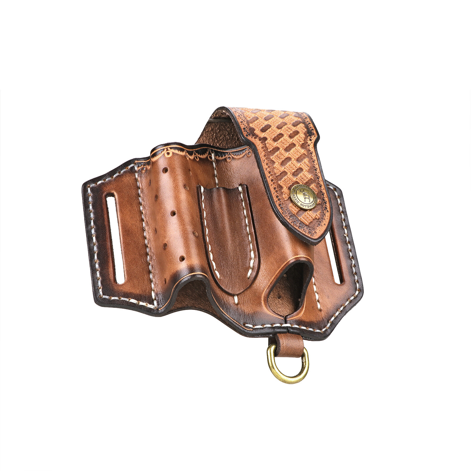 Tourbon Leather 4 in 1 Knife Sheath EDC Pliers Belt Holder Pouch Tools Holster